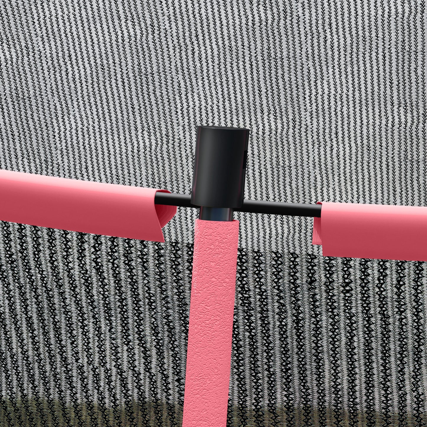 10ft Outdoor Trampoline with Enclosure Net, Spring Cover