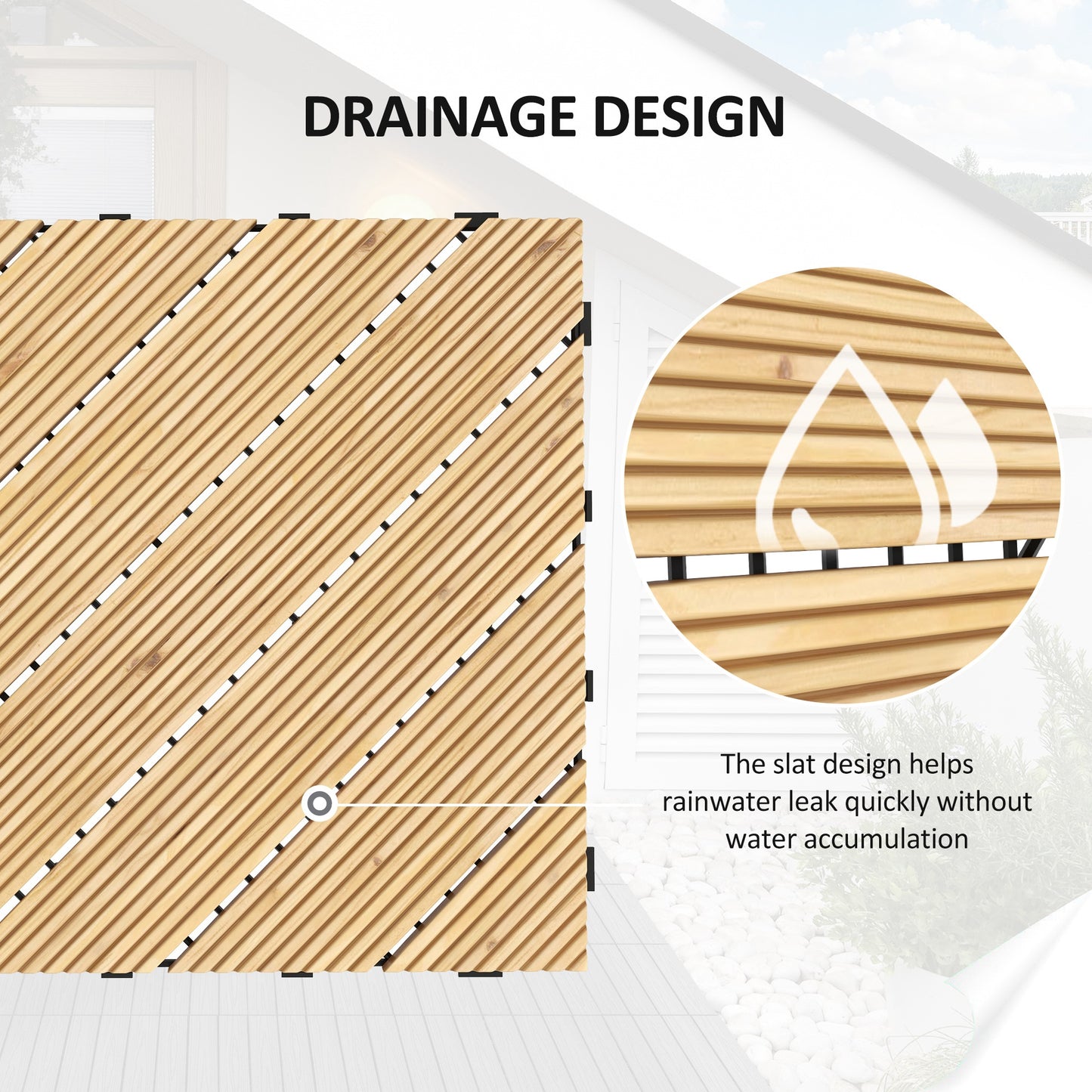 27 Pcs Wooden Interlocking Decking Tiles (2)