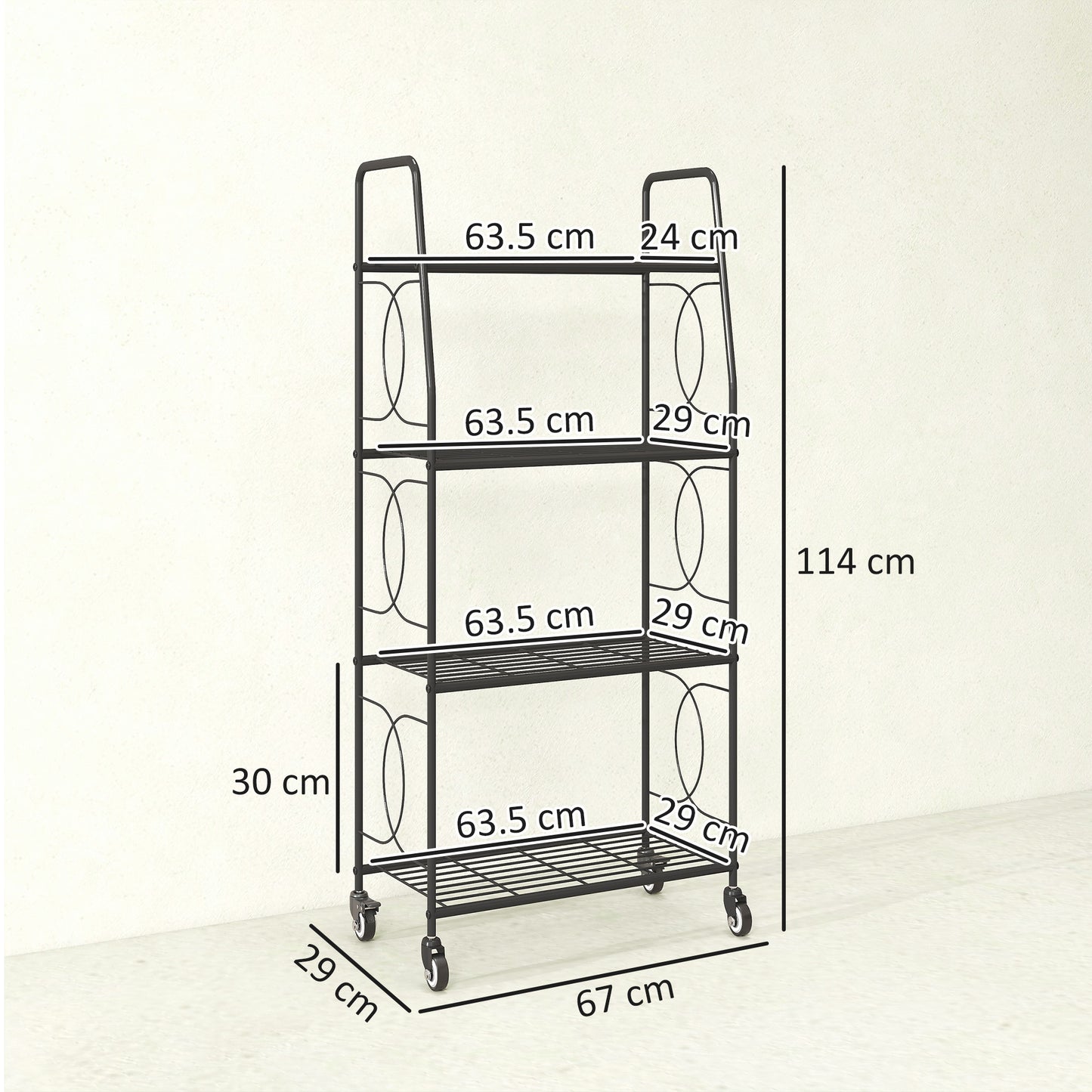 4-Tier Metal Plant Stand, Heavy Duty Ladder Shelf Potted Plants