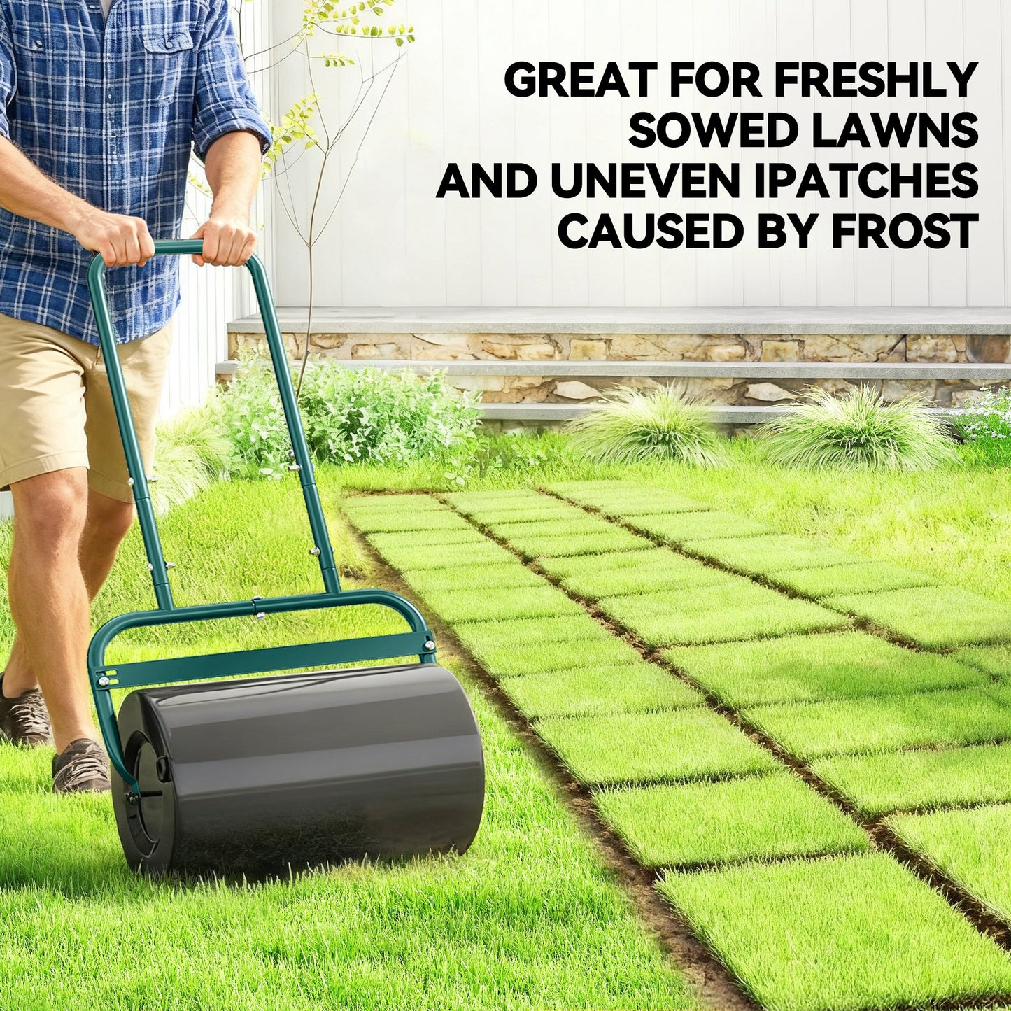 38L Fillable Cylinder Steel Lawn Roller