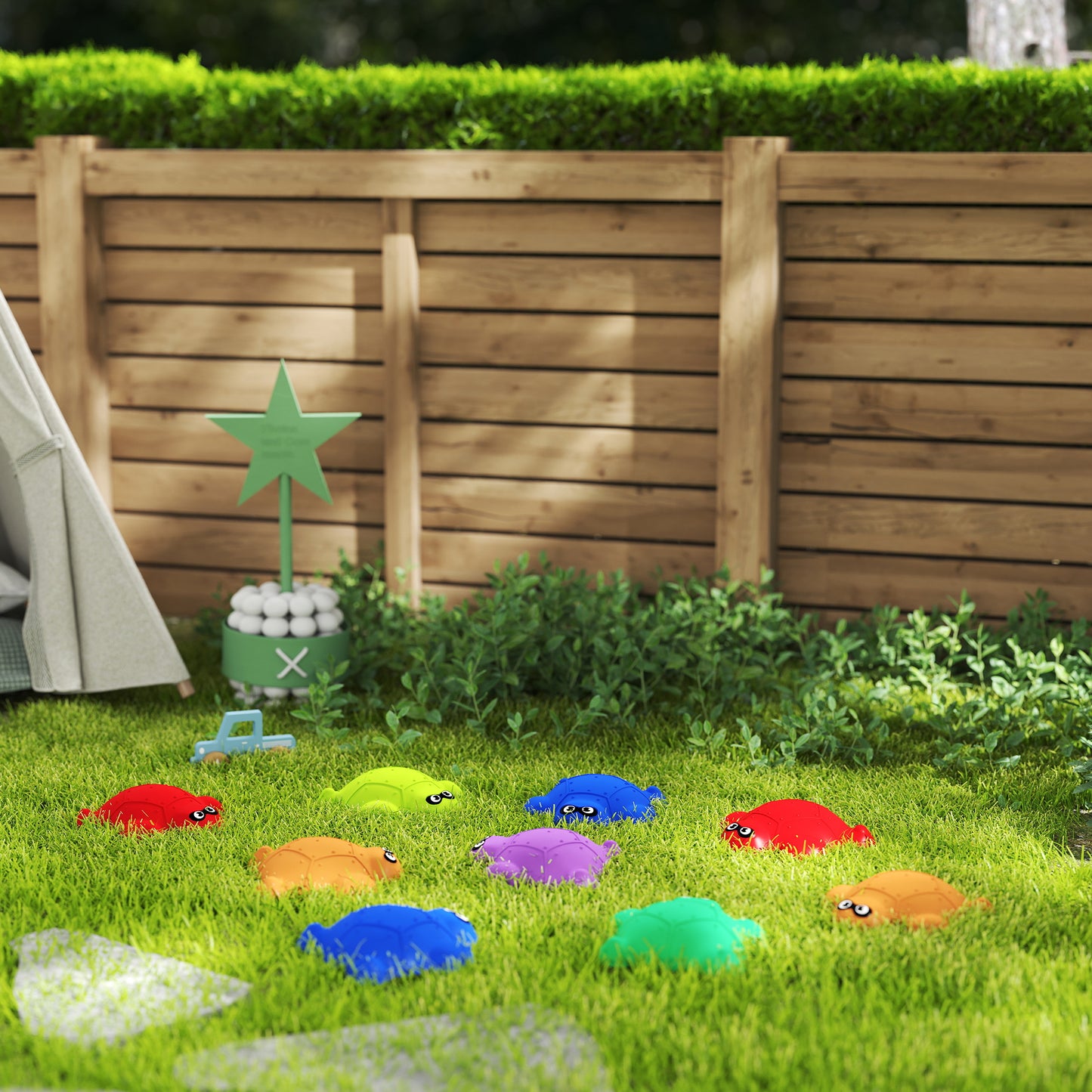 9-Piece Balance Stepping Stones with Non-Slip Edge