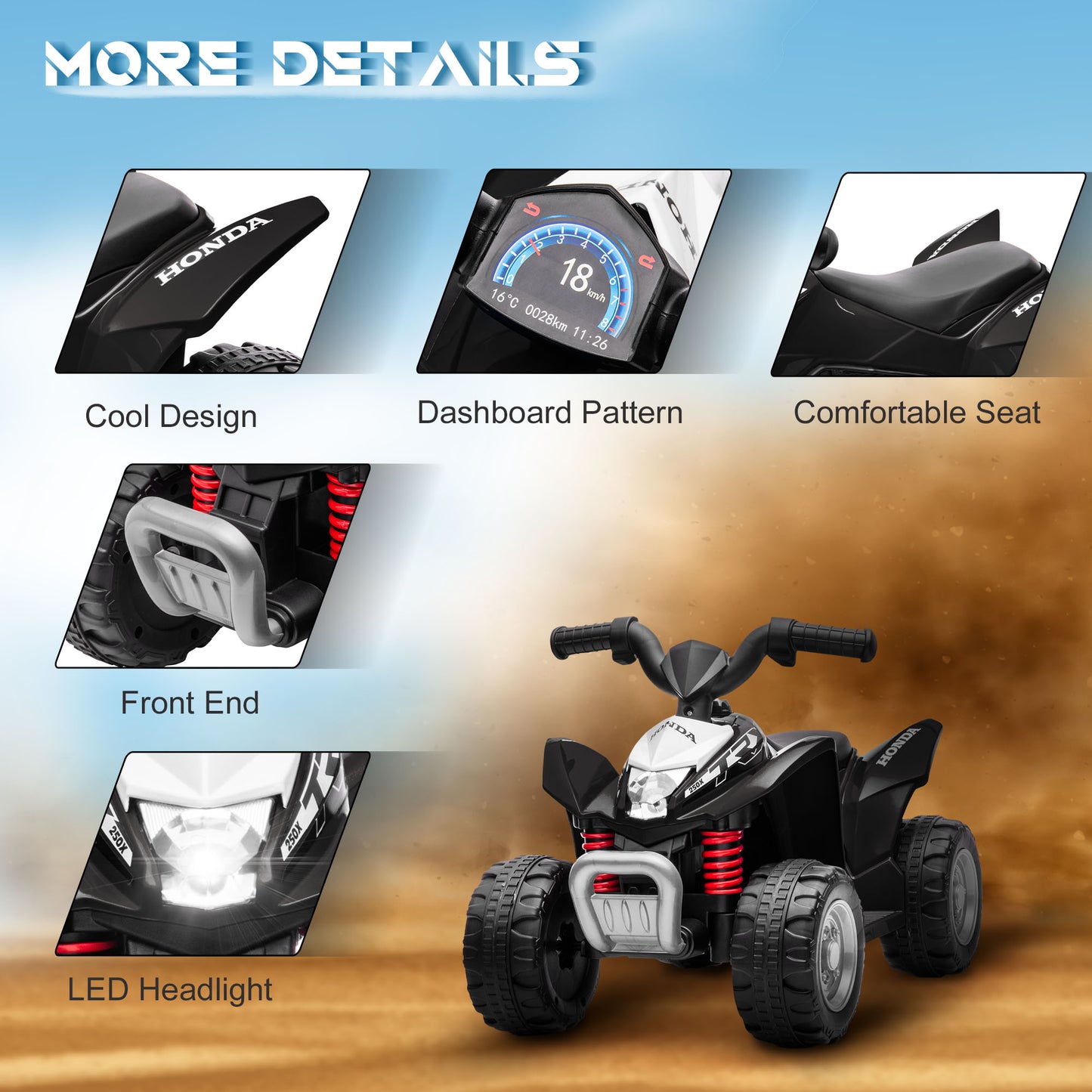 Honda Licensed Kids Electric Quad Bike