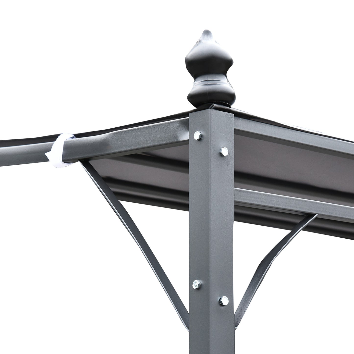4 x 3 Meters Canopy Metal Wall Gazebo Awning Garden Marquee Shelter