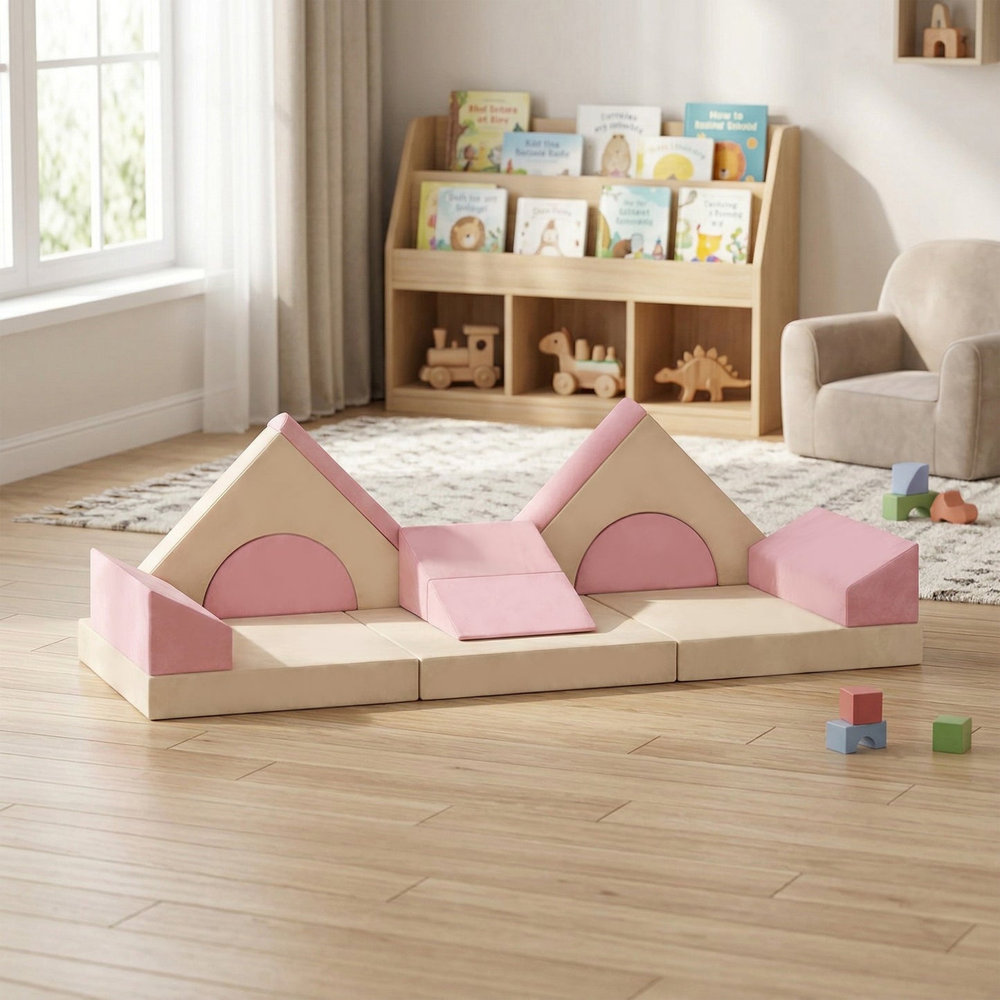 Kids Play Sofa, 12 Pieces Foam Modular Soft Play Set for Playroom