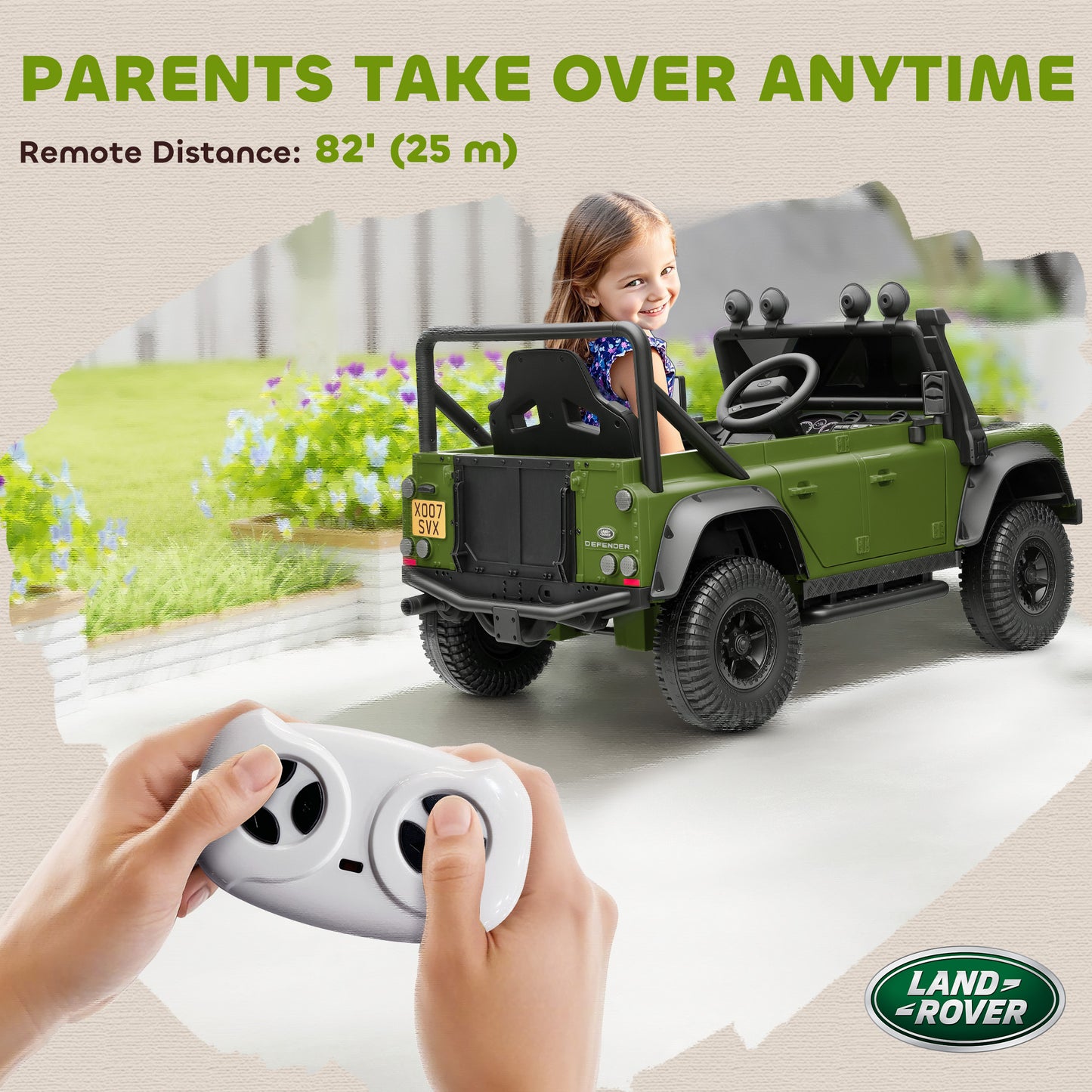 Kids Ride On Car with Remote Control, Music, Horn
