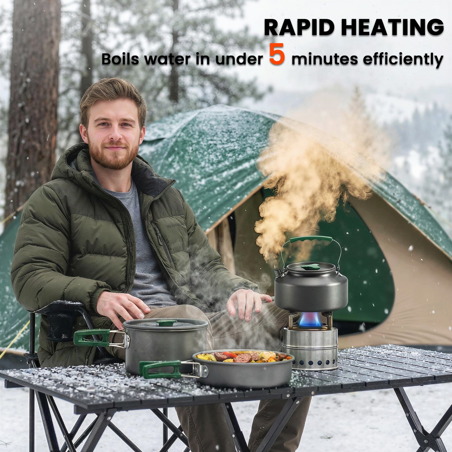 Camping Cookware Set for 2-3 People