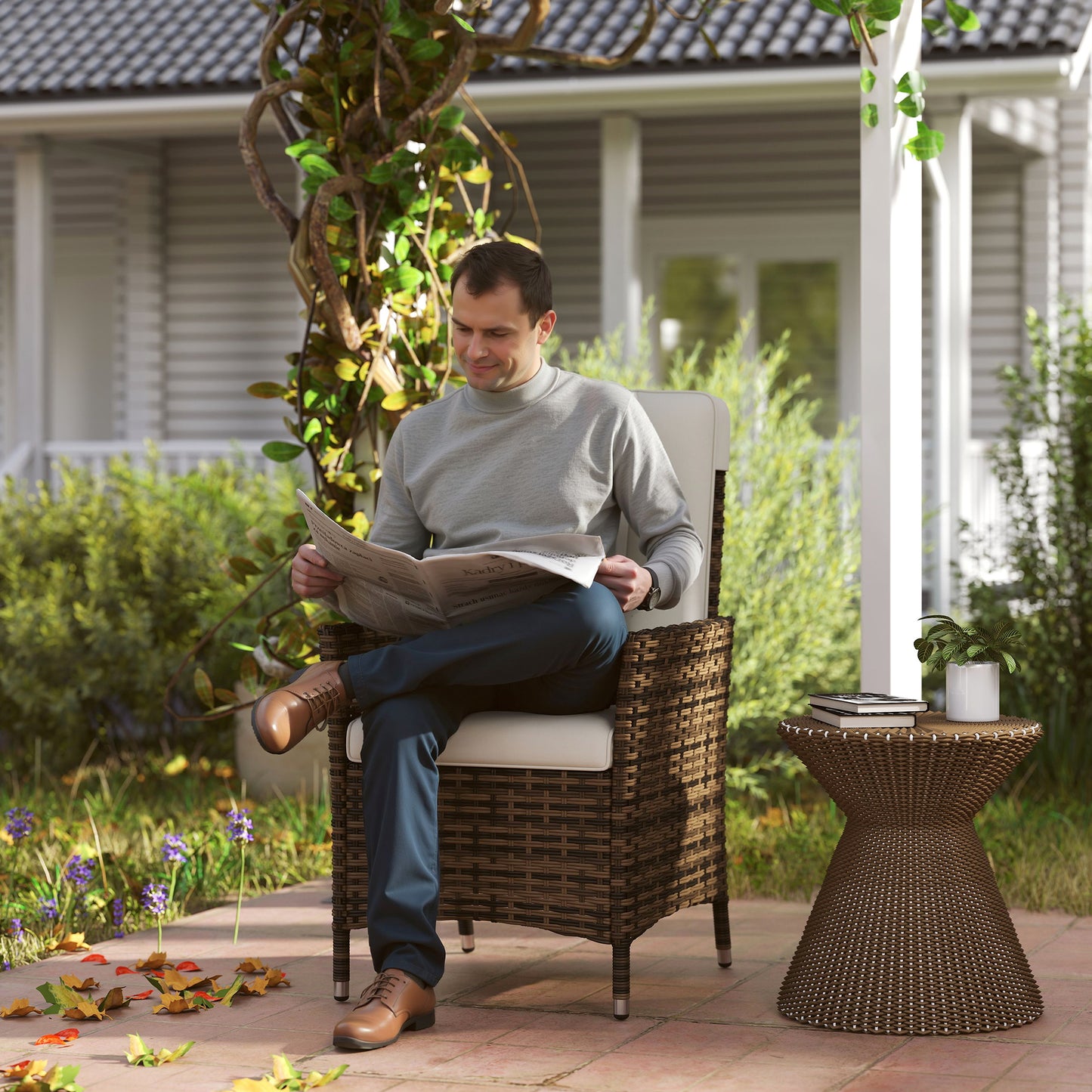 105°-150° Reclining Rattan Chair