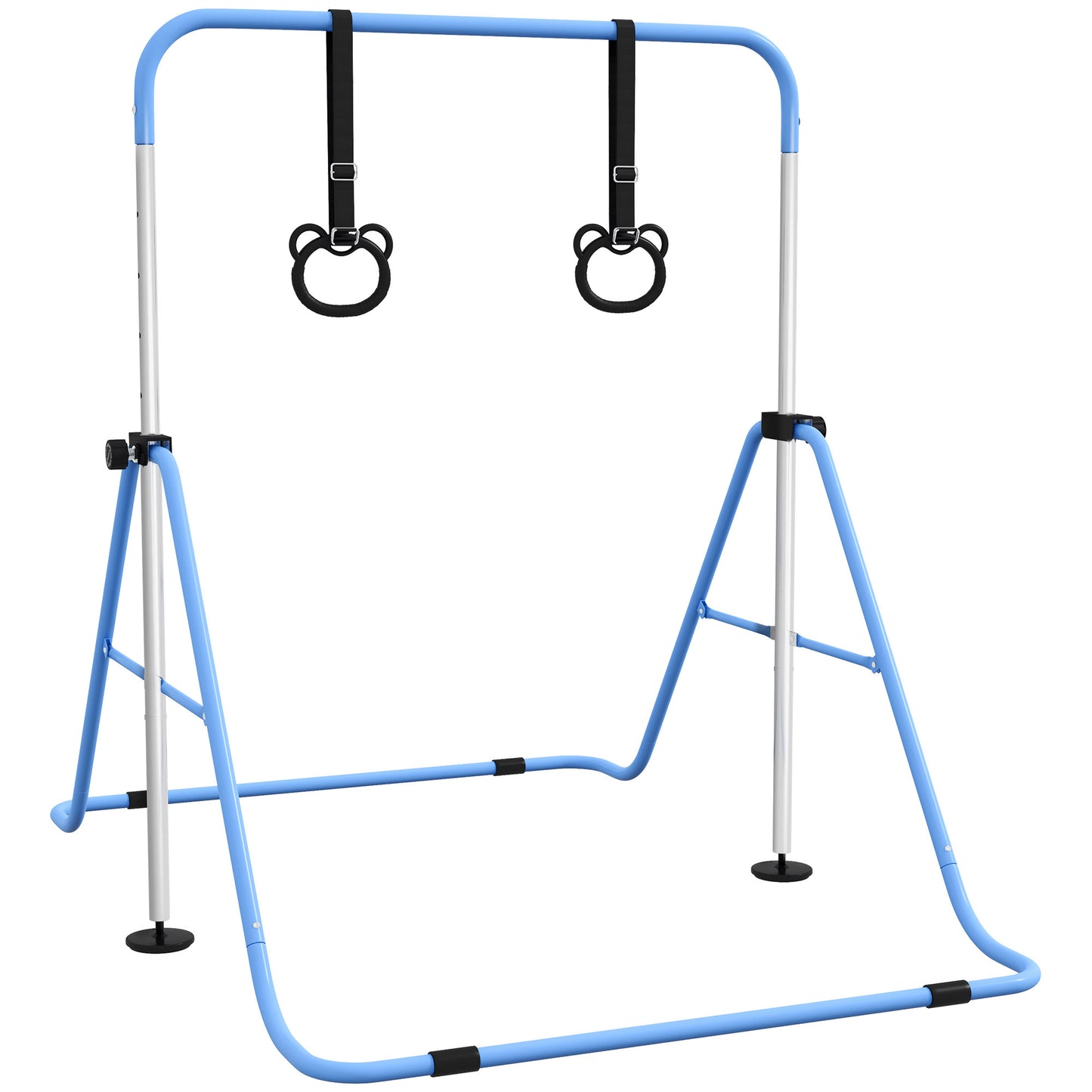 Adjustable Height, Foldable Kids Gymnastics Bar w/ Non-slip Rubber