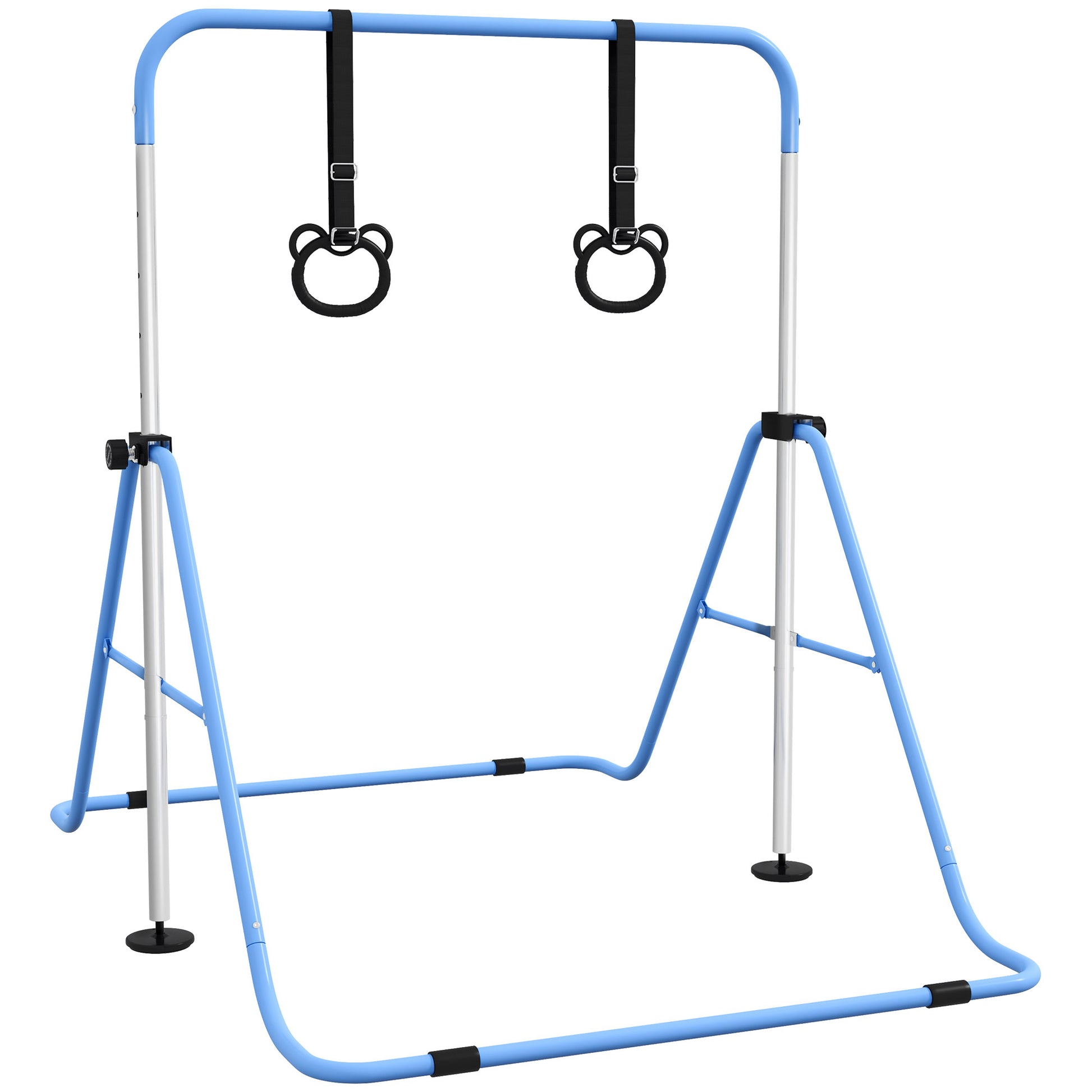 Adjustable Height, Foldable Kids Gymnastics Bar w/ Non-slip Rubber