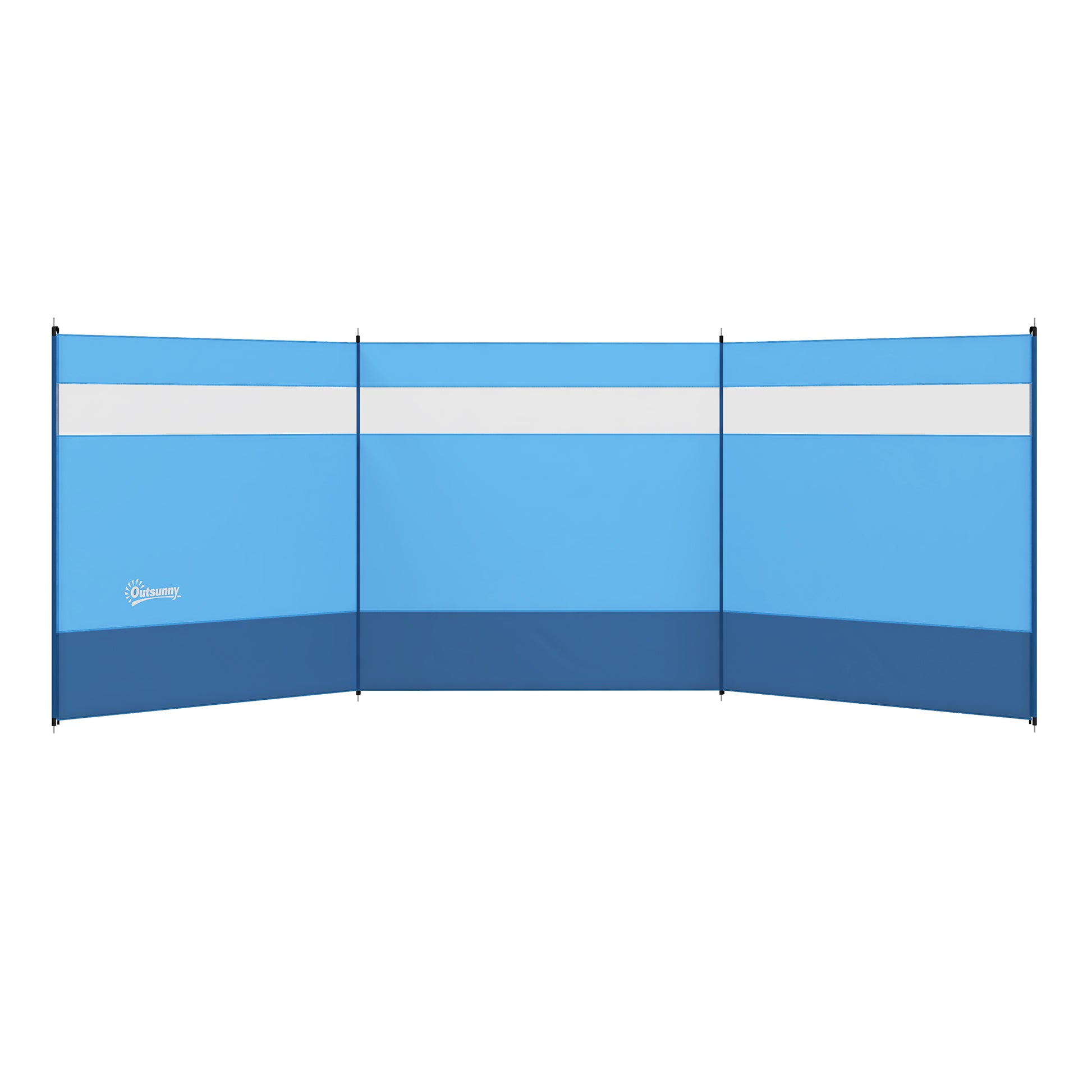 Camping Windbreaker with Clear Windows, Carry Bag and Steel Poles