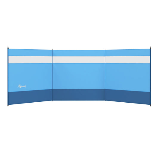 Camping Windbreaker with Clear Windows, Carry Bag and Steel Poles