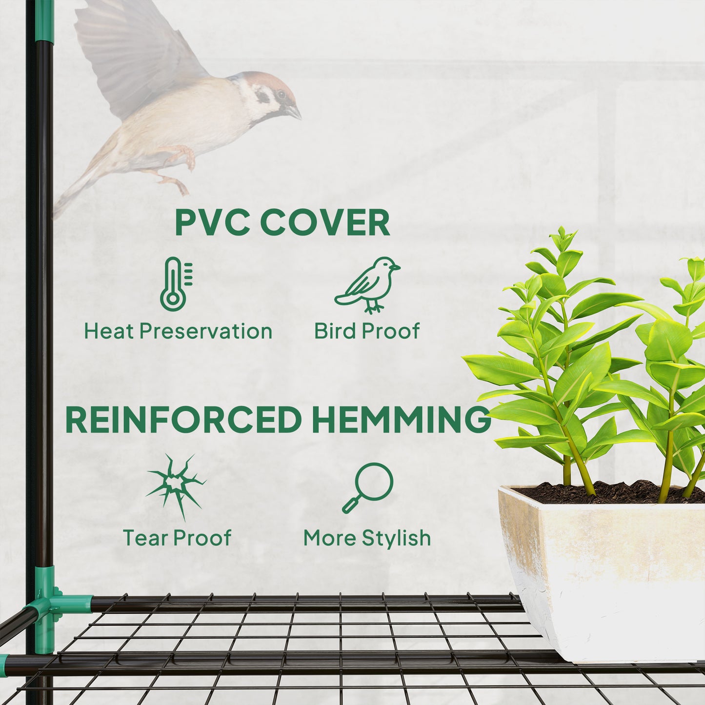 5 Tier Mini Greenhouse, Small Walk-in Greenhouse