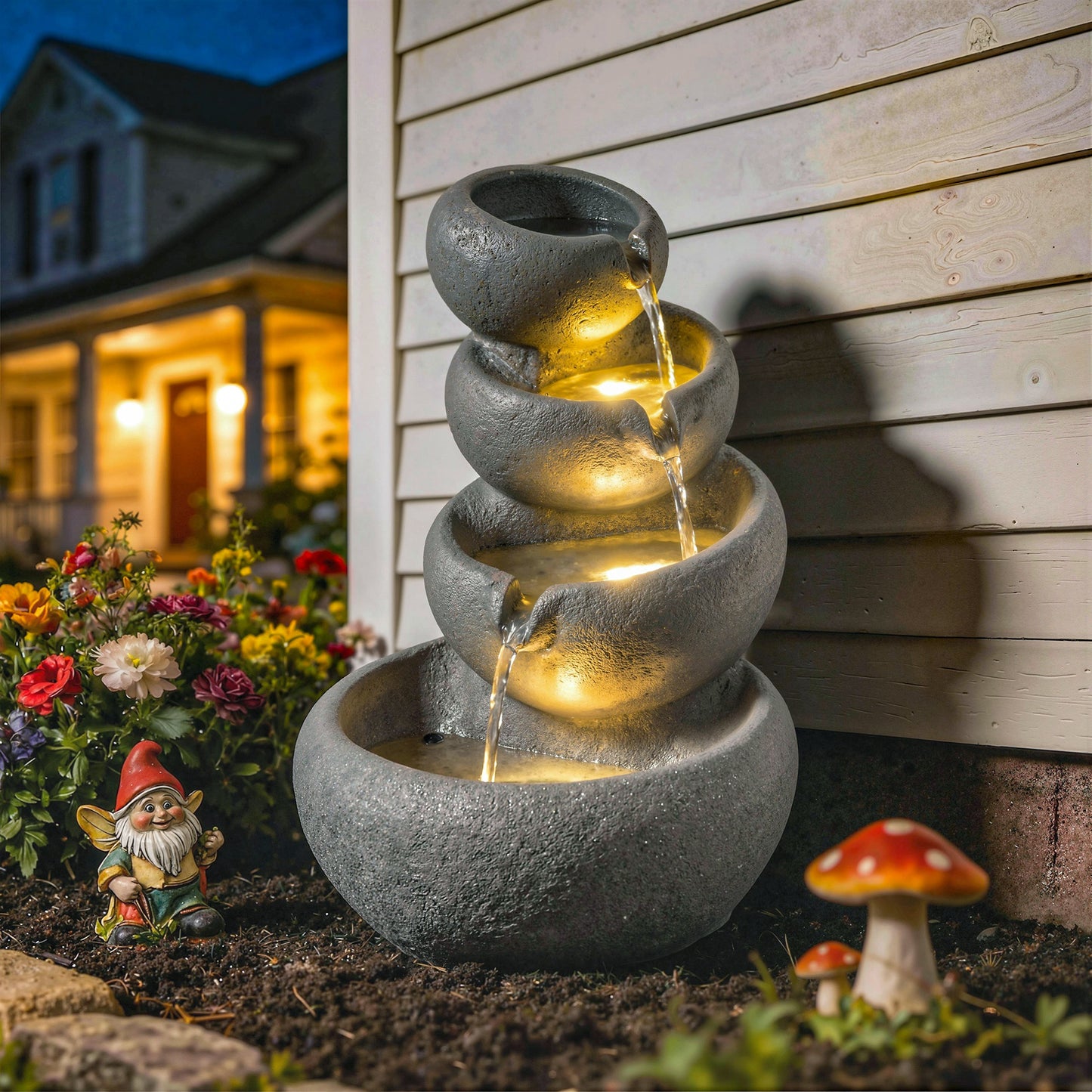 4-Tier Water Fountain Outdoor
