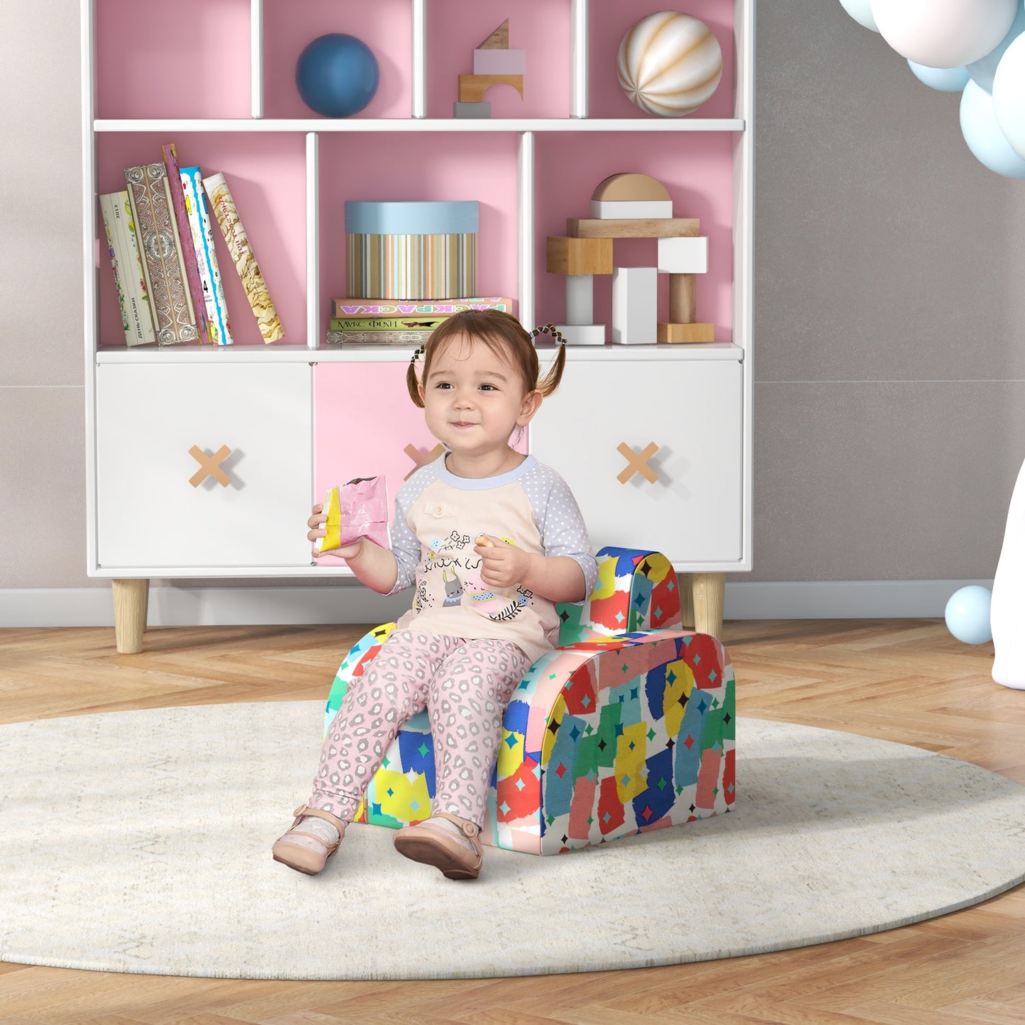 Foldable Toddler Chair Soft Snuggle Sponge Filled