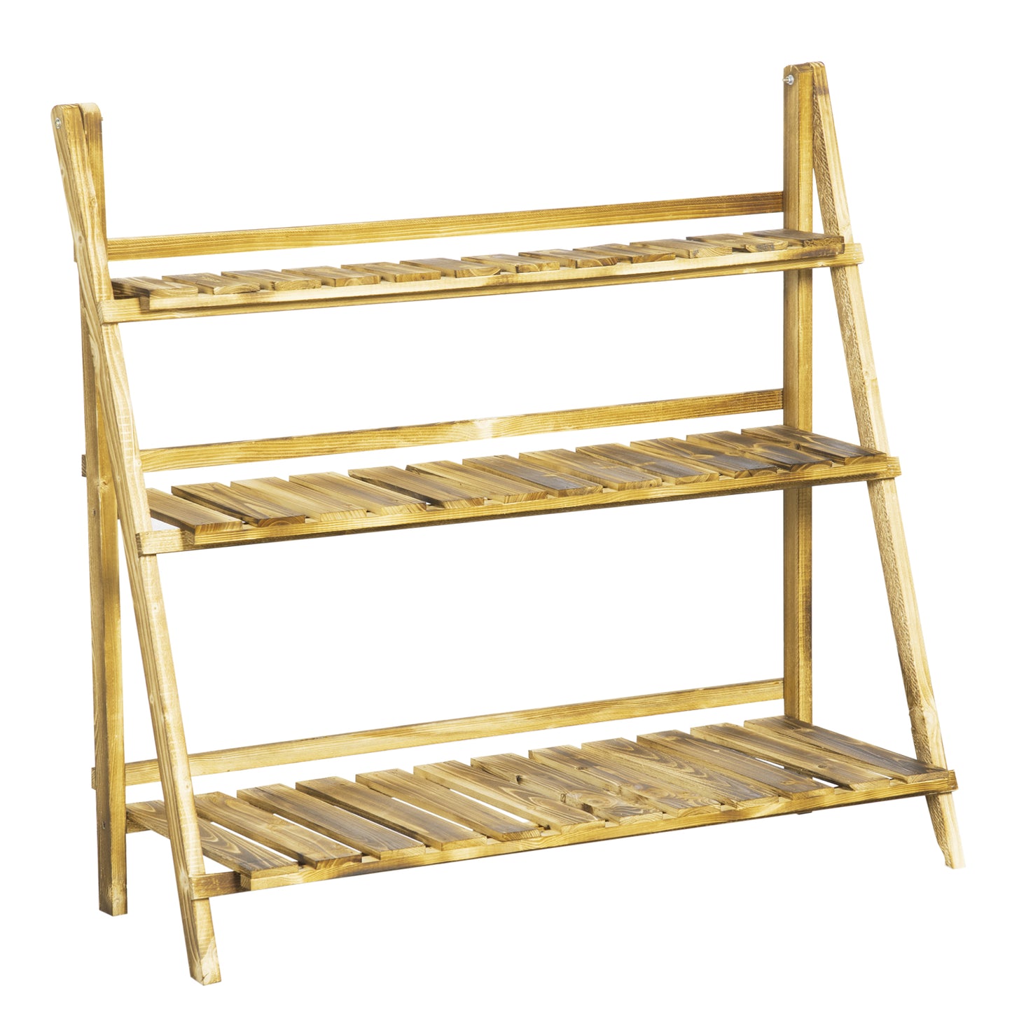 Wooden Folding Flower Pot Stand 3 Tier Garden Planter Display (1)
