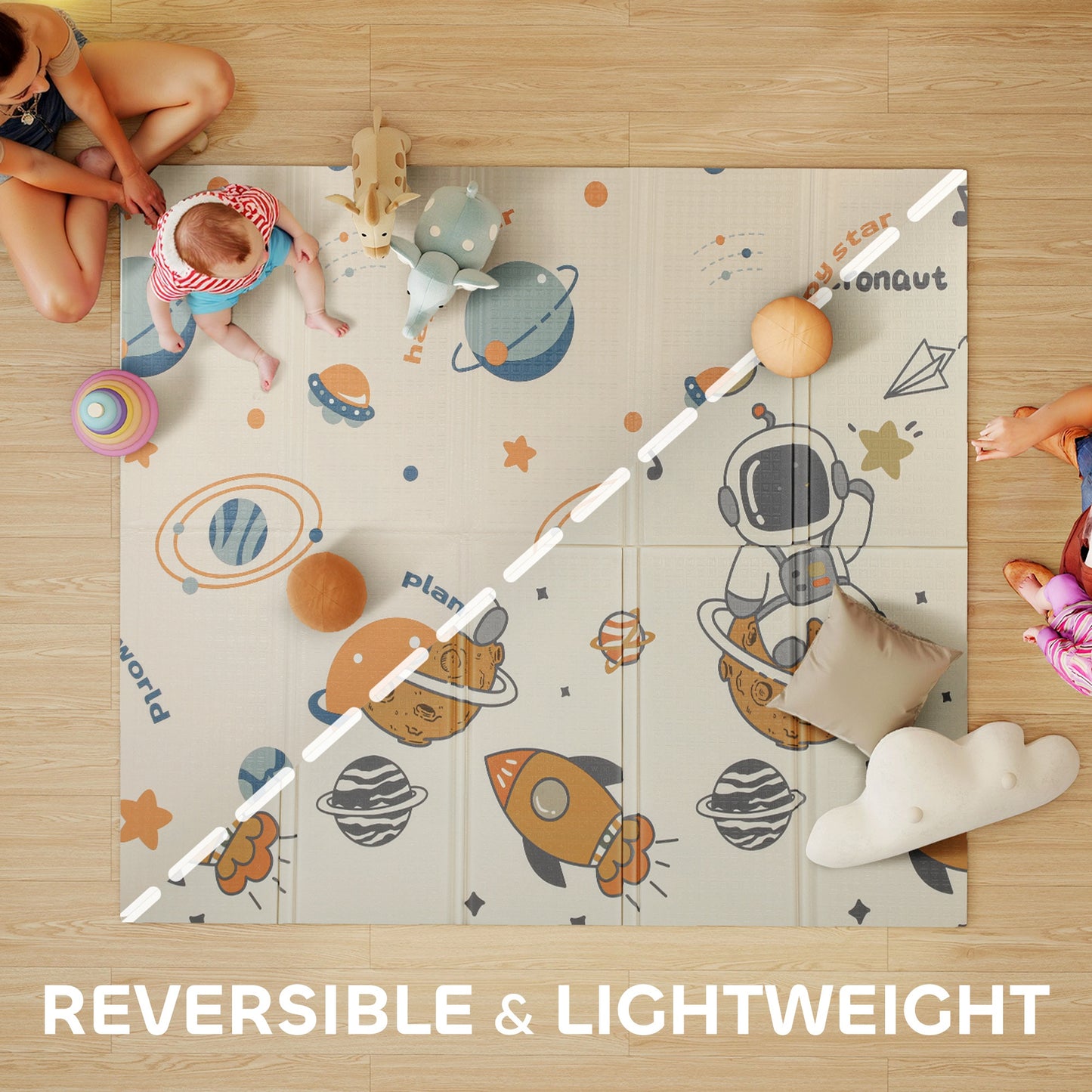 Baby Play Mat, Double Sideded Foldable Kids Crawling Mat (1)