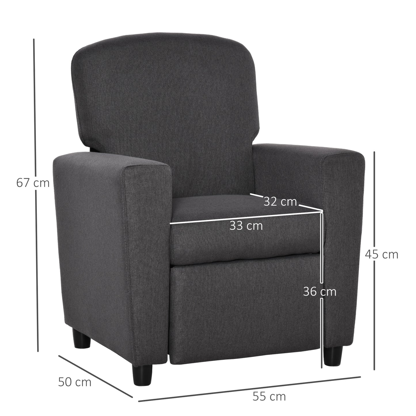 2 in 1 design Kids Sofa Armchair with Footrest