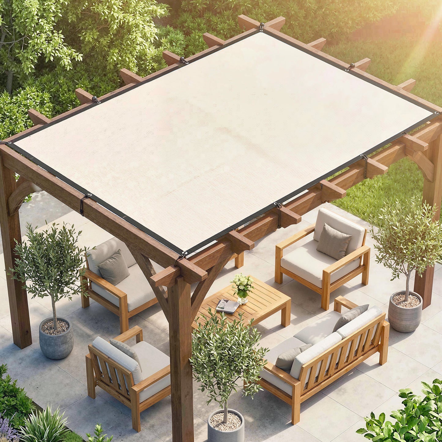Sun Shade Sail UV Protection Canopy with Stainless Steel Eyelets