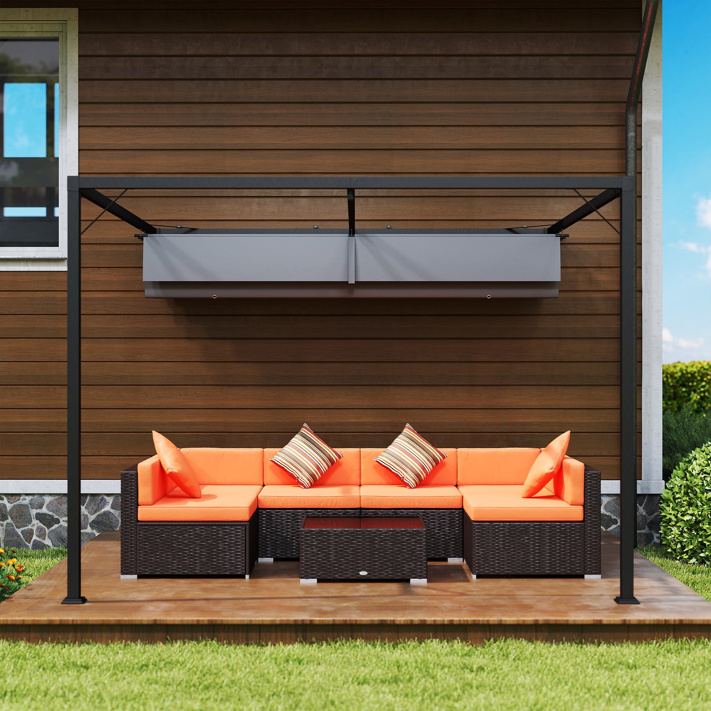 3 x 3 m Pergola, with Sliding Canopy