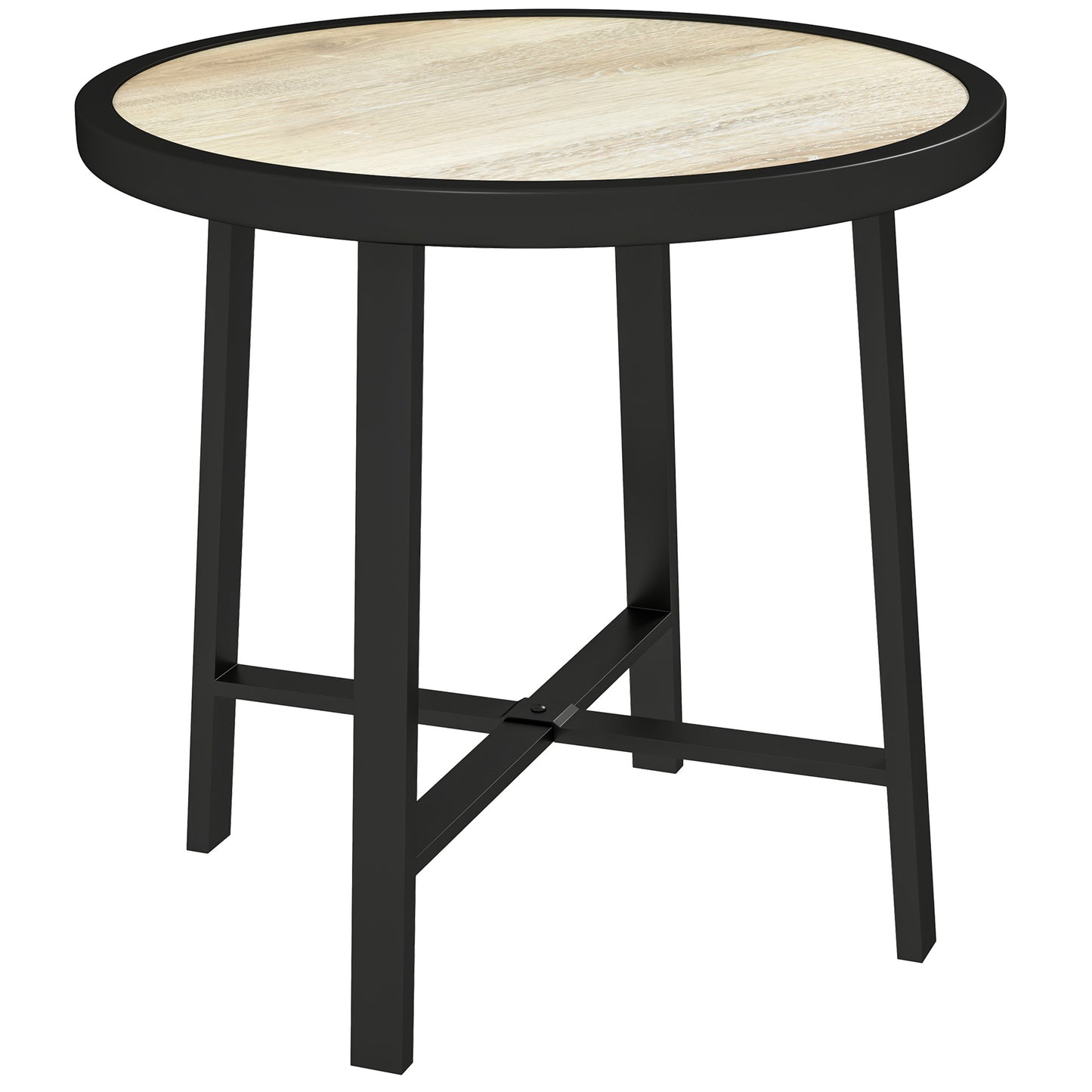 Round Small Garden Table, 50.5cm Outdoor Side Table (1)
