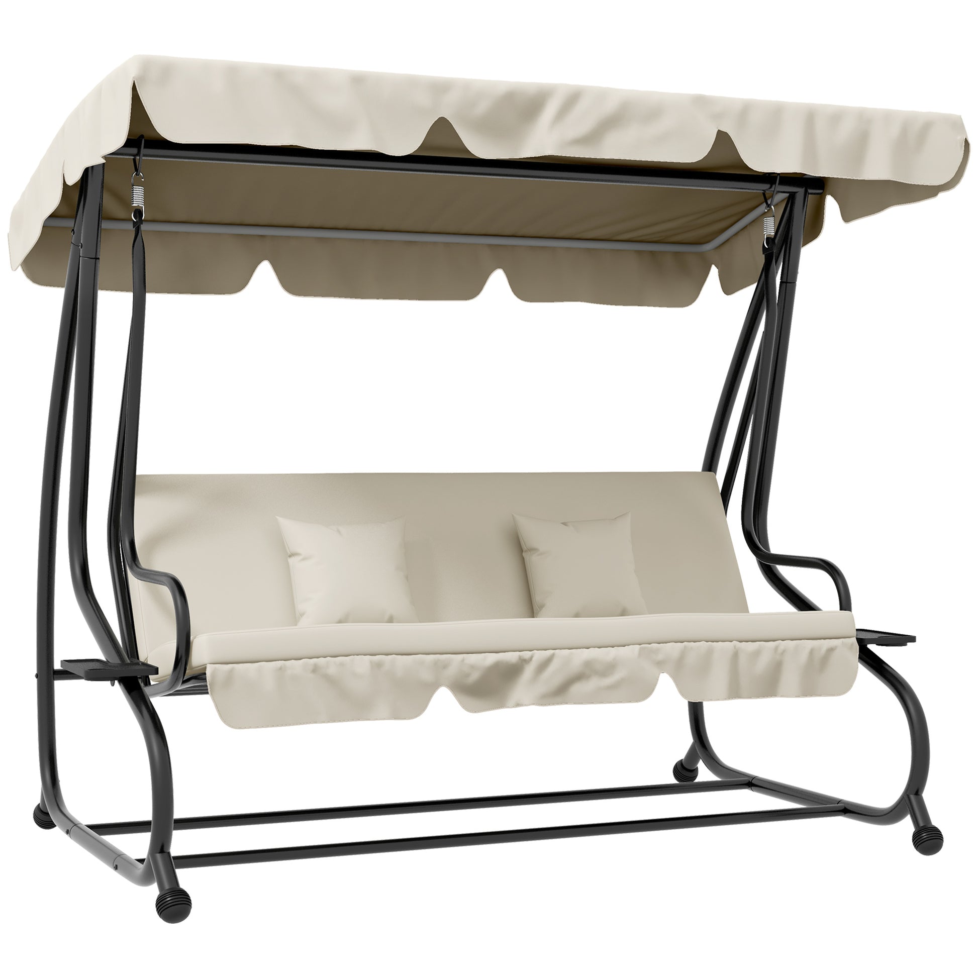 Convertible Three-Seater Swing Chair Bed