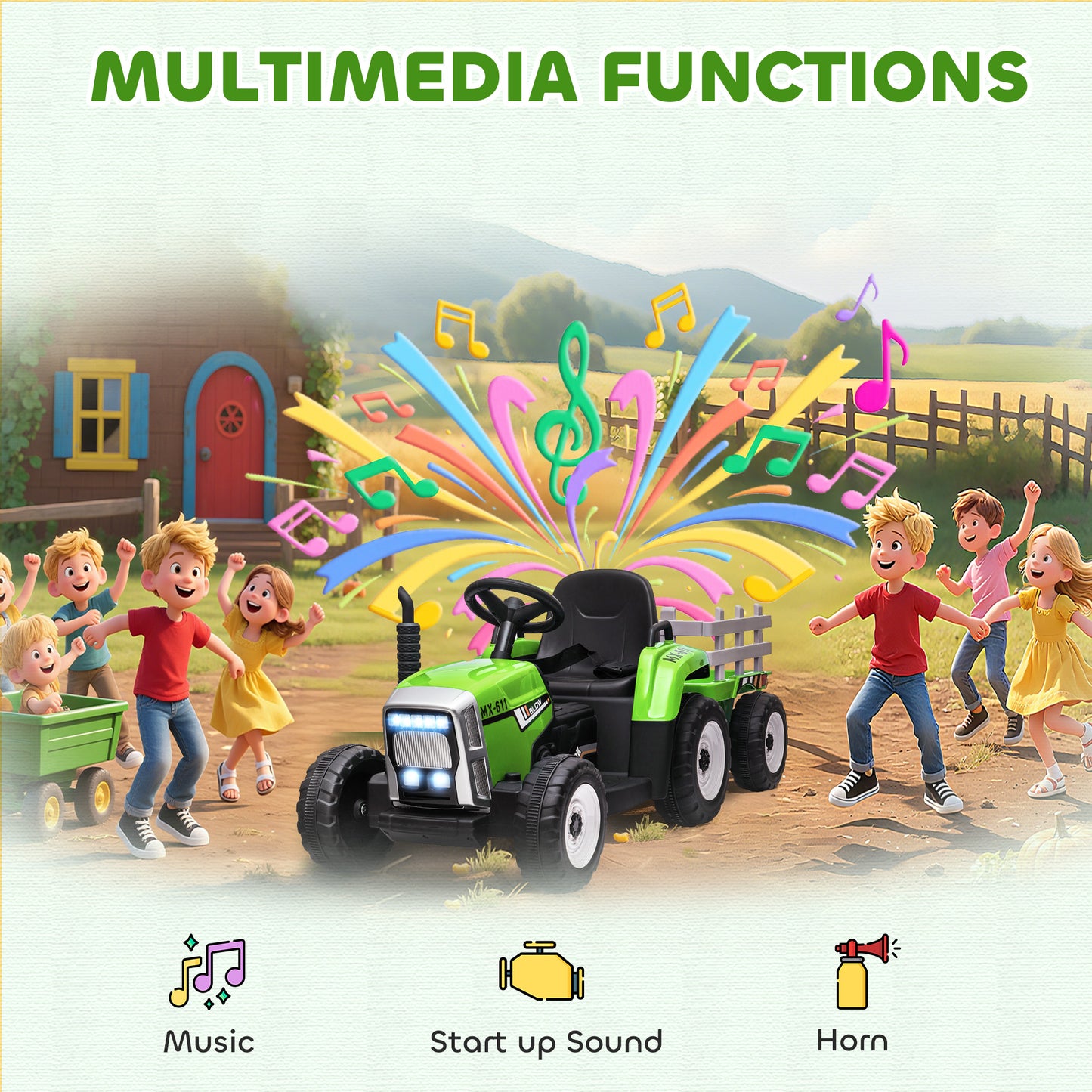 Ride On Tractor, Battery Powered Electric Car