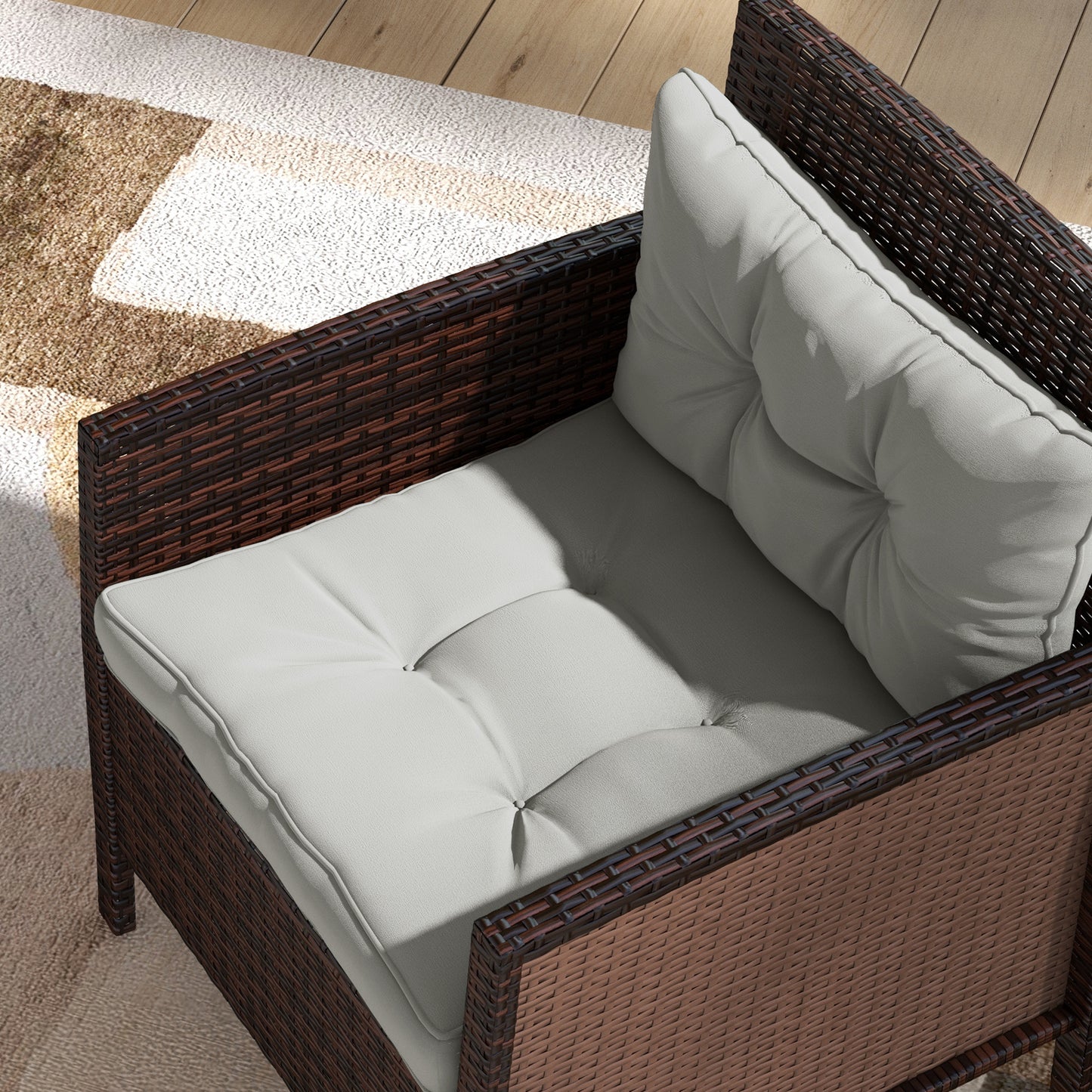4-Piece Seat Cushions Back Pillows Replacement