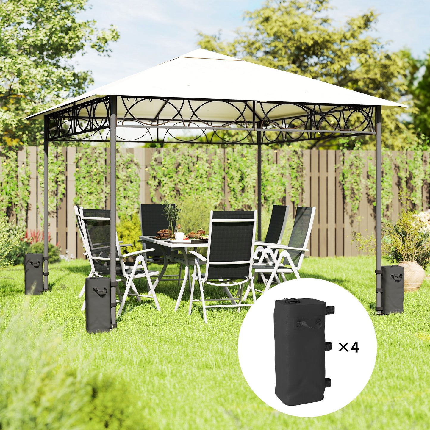 Set of 4 Heavy Duty Gazebo Weights Bags