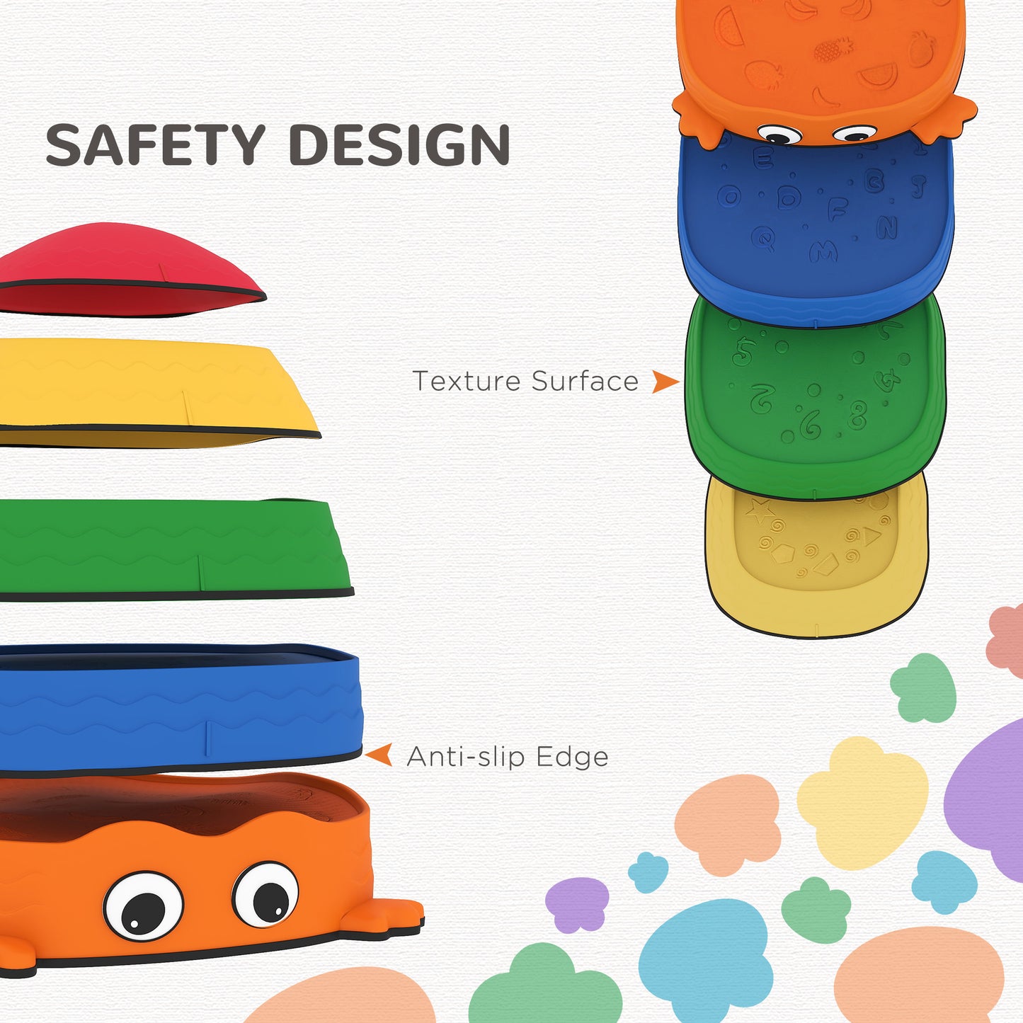 5PCS Sensory Stepping Stones for Toddlers