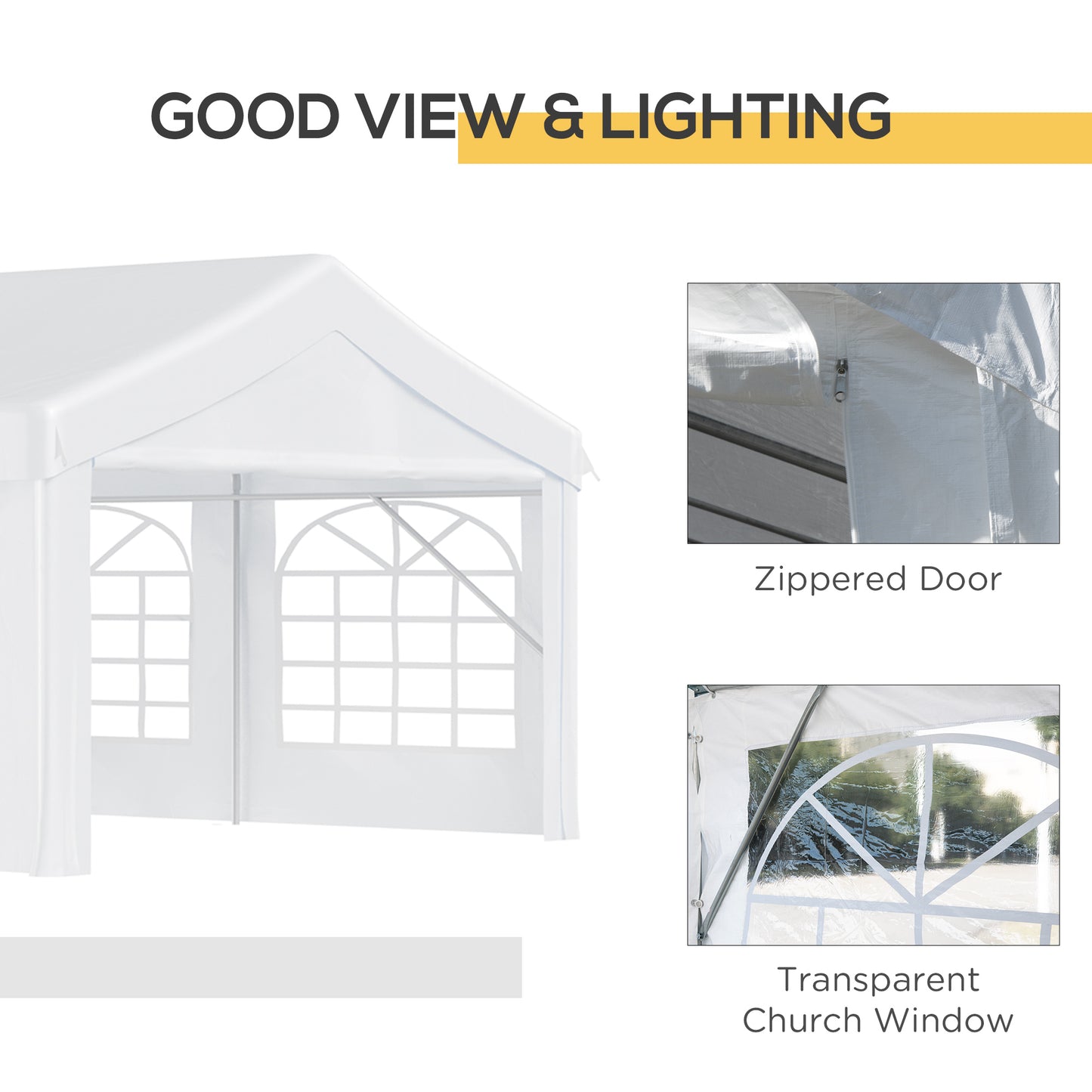 8m x 4m Garden Gazebo Marquee Wedding Shelter Level 4 Wind Protection