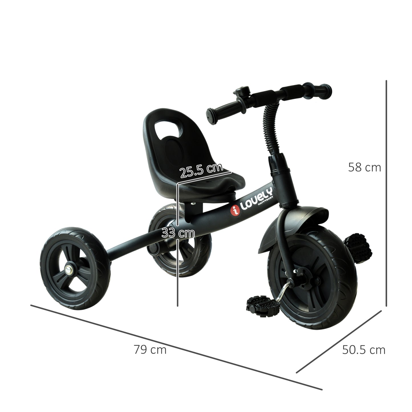 Baby Trike, Toddler Tricycle with Adjustable Seat