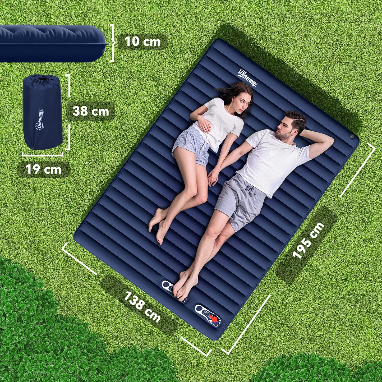 2 Person Camping Inflatable Mattress