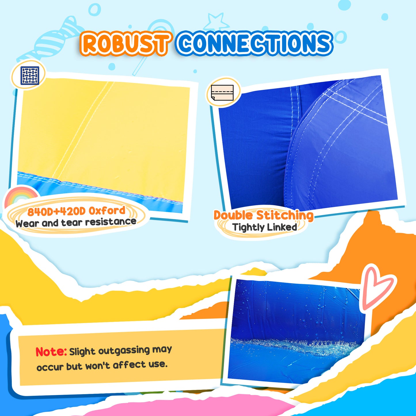Inflatable Bouncy Castle, Kids Water Bounce House 6 in 1