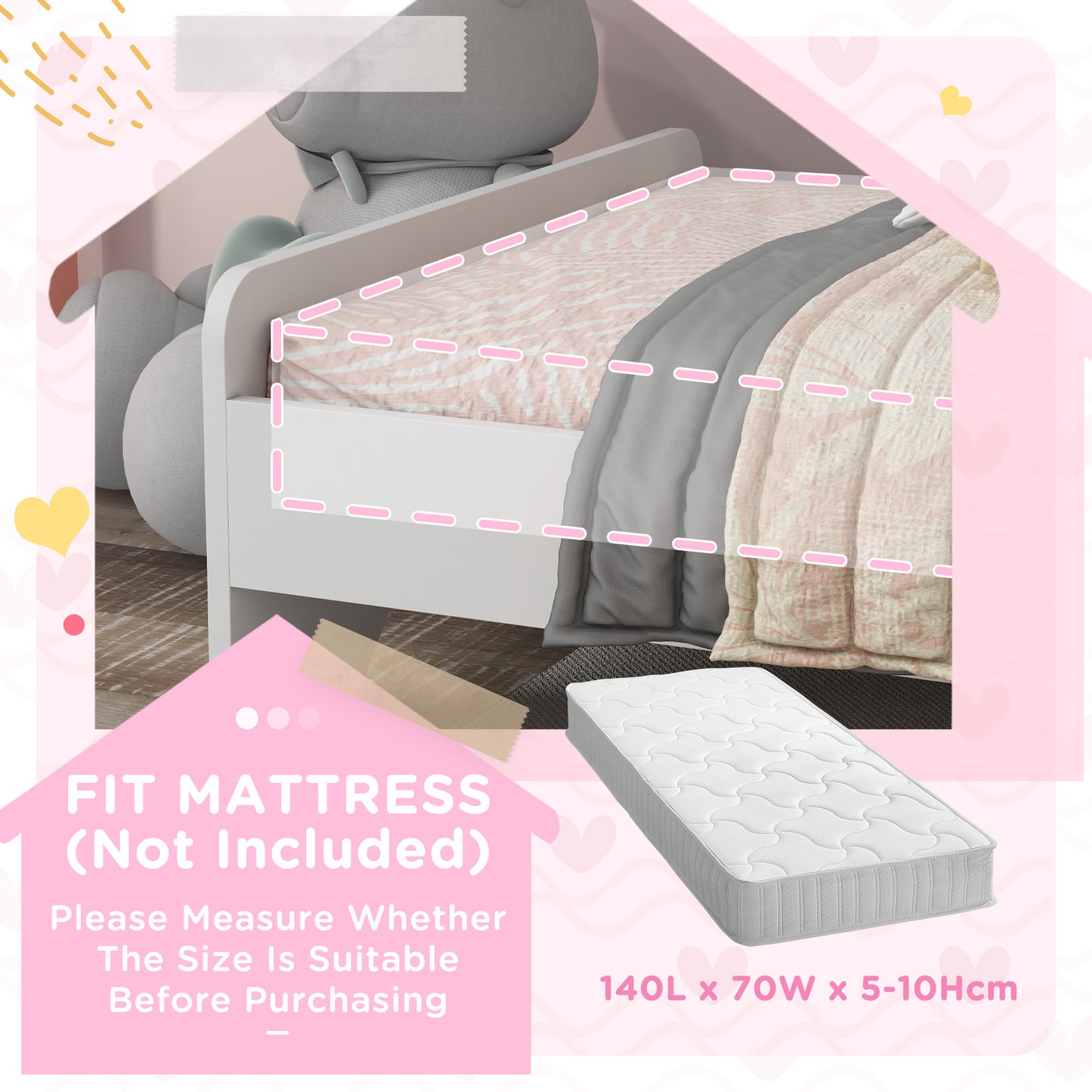 Unicorn-Designed Toddler Bed, Kids Bedroom Furniture