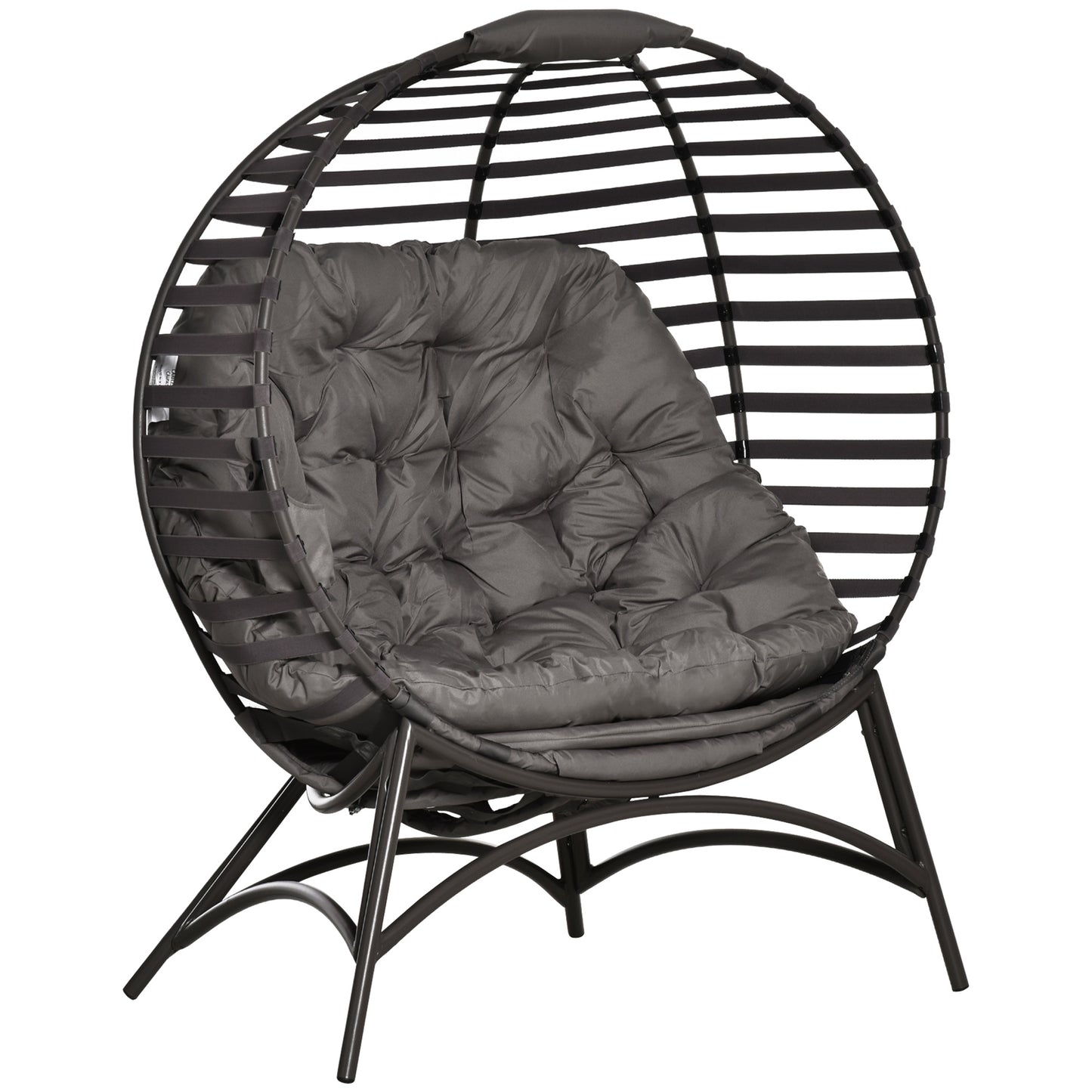 Egg Chair with Cushion & Side Pocket