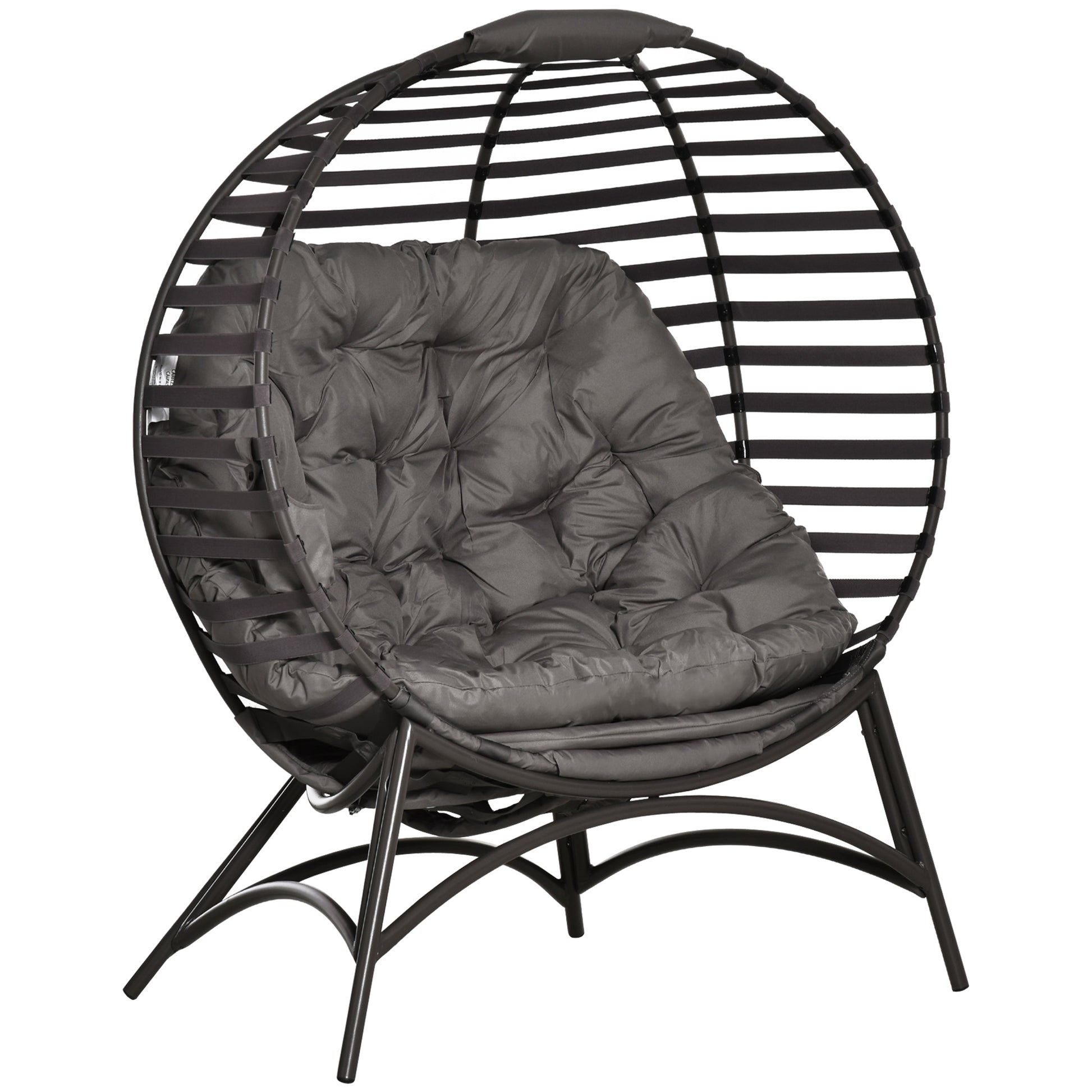 Egg Chair with Cushion & Side Pocket