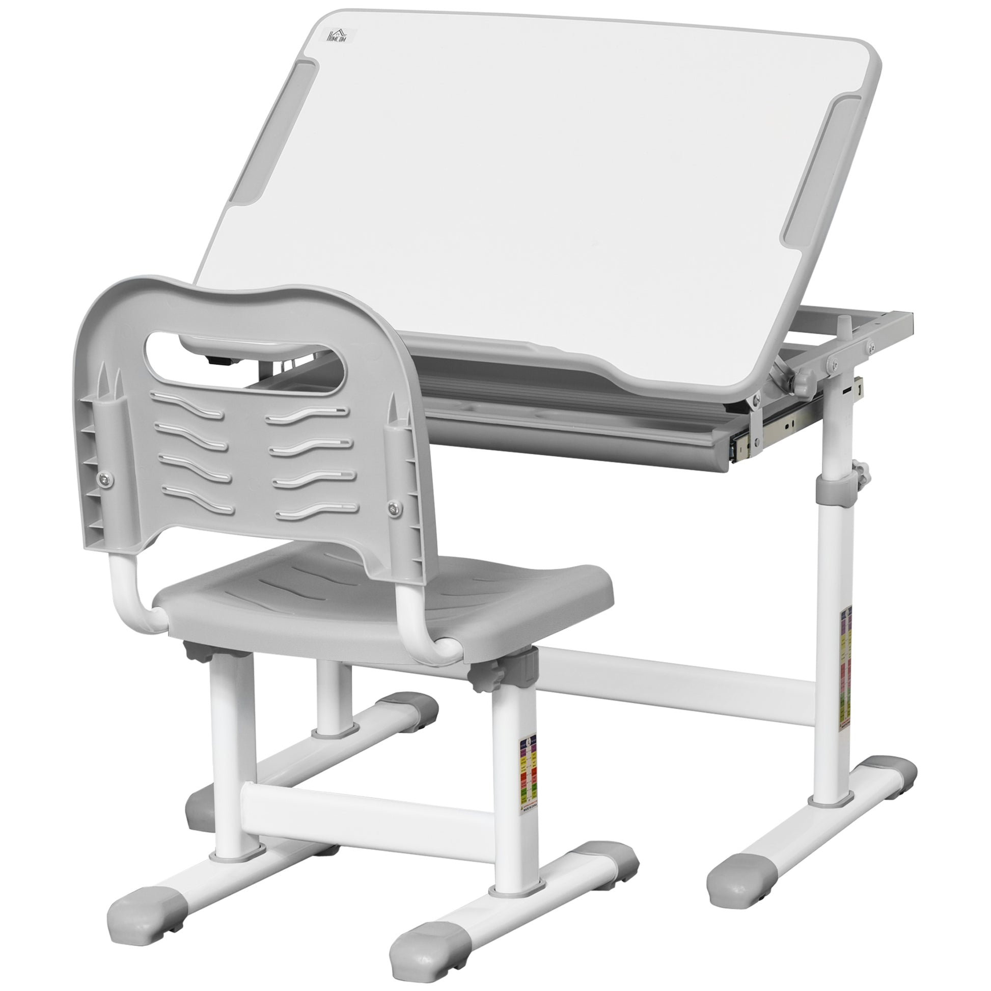 Kids Desk and Chair Set, Student Adjustable Writing Desk