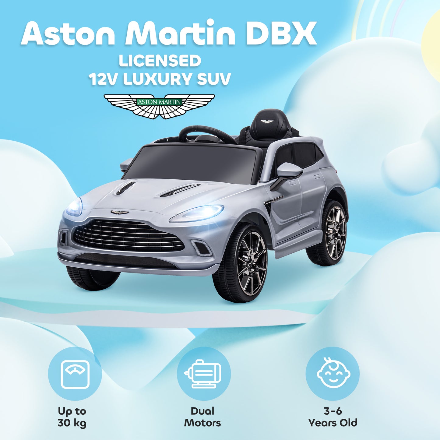 Aston Martin DBX Licensed Battery Powered Kids Electric Car