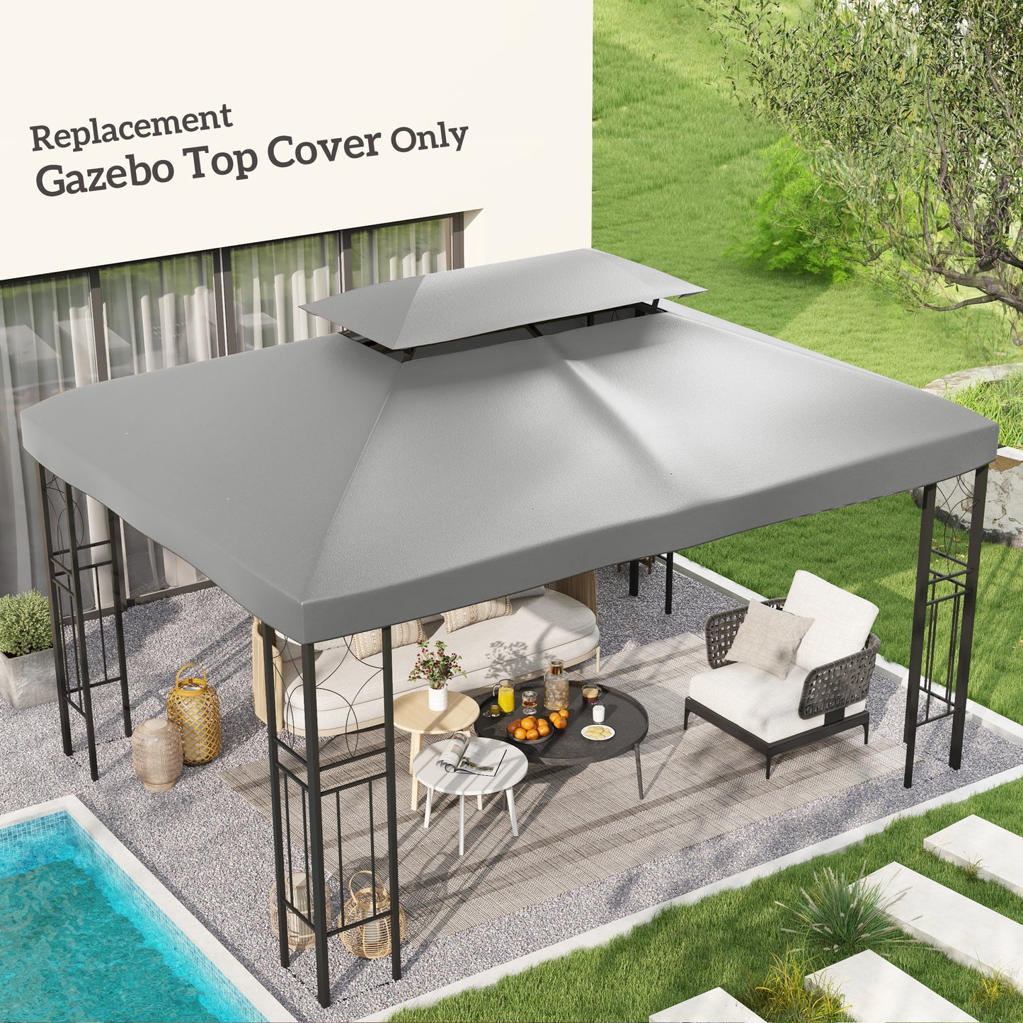 Gazebo Roof Replacement, for 3 x 4m Frames