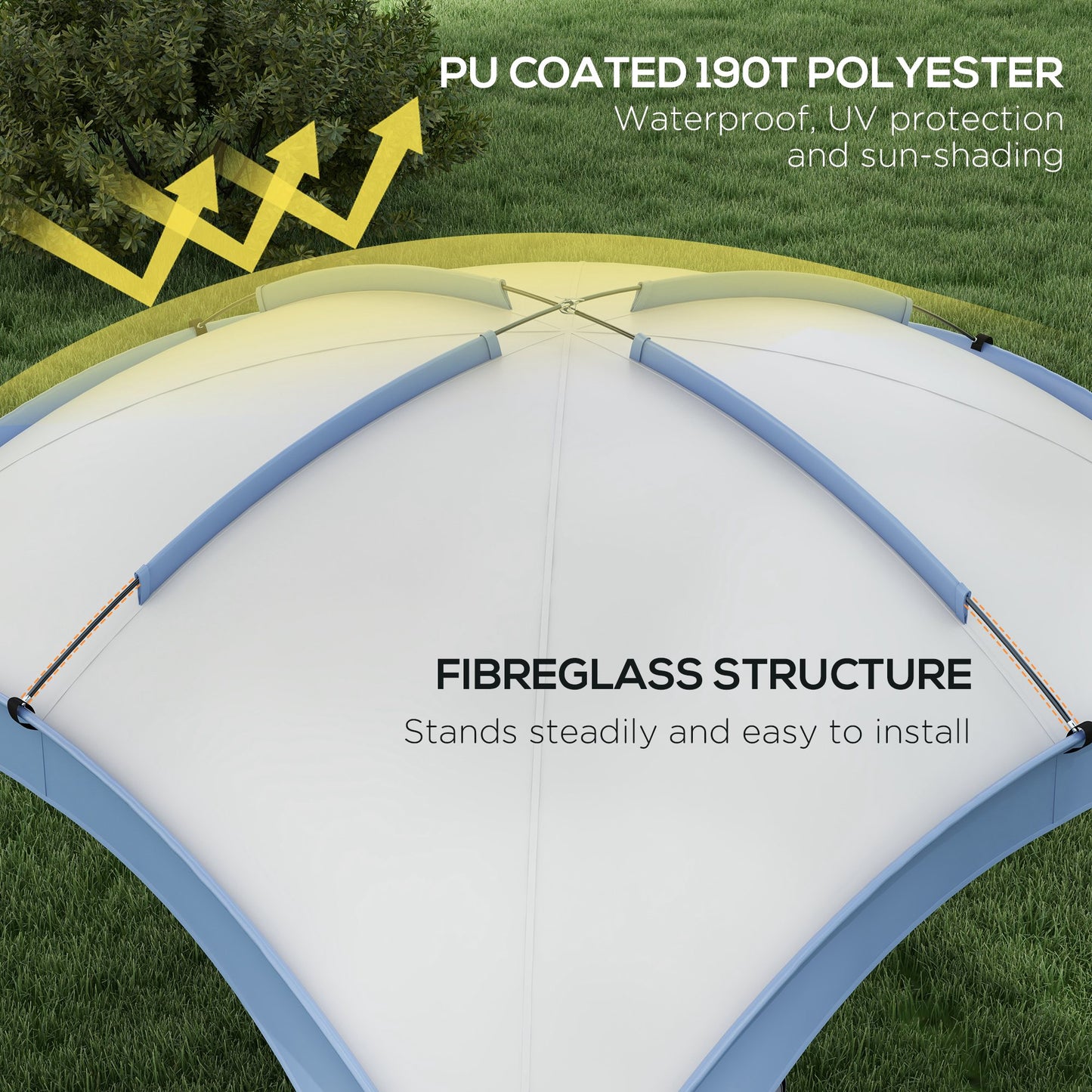 3.5 x 3.5M Camping Gazebo, Outdoor Event Shelter Dome Tent Garden (1)
