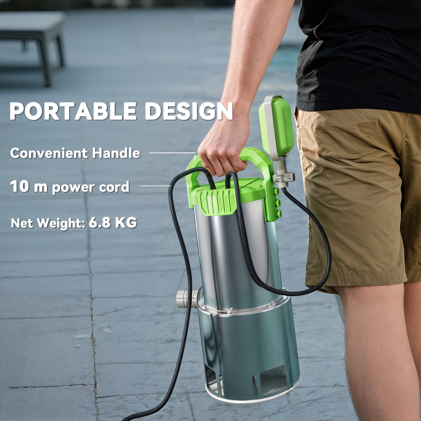 1100W Submersible Water Pump for Dirty/Clean Water
