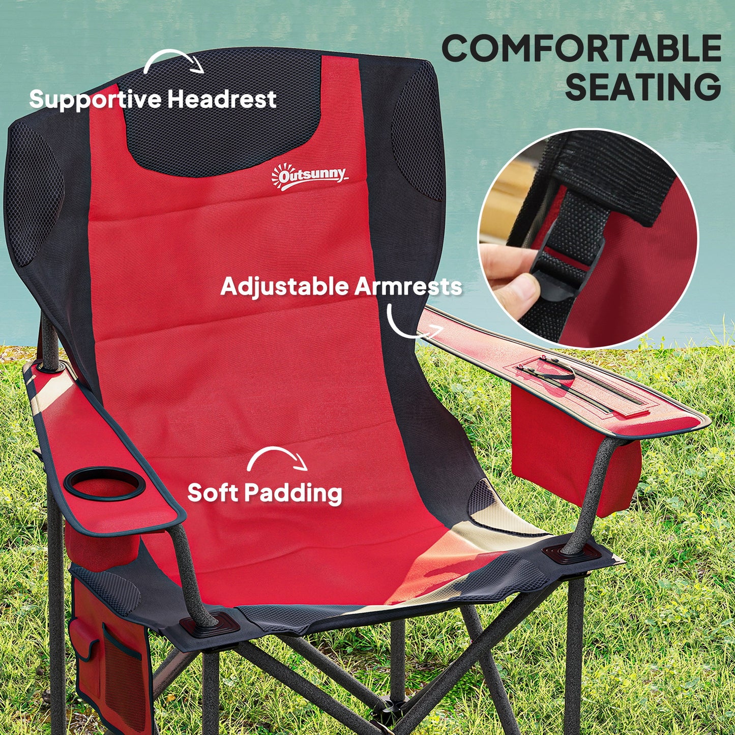 Set of 2 Folding Camping Chairs