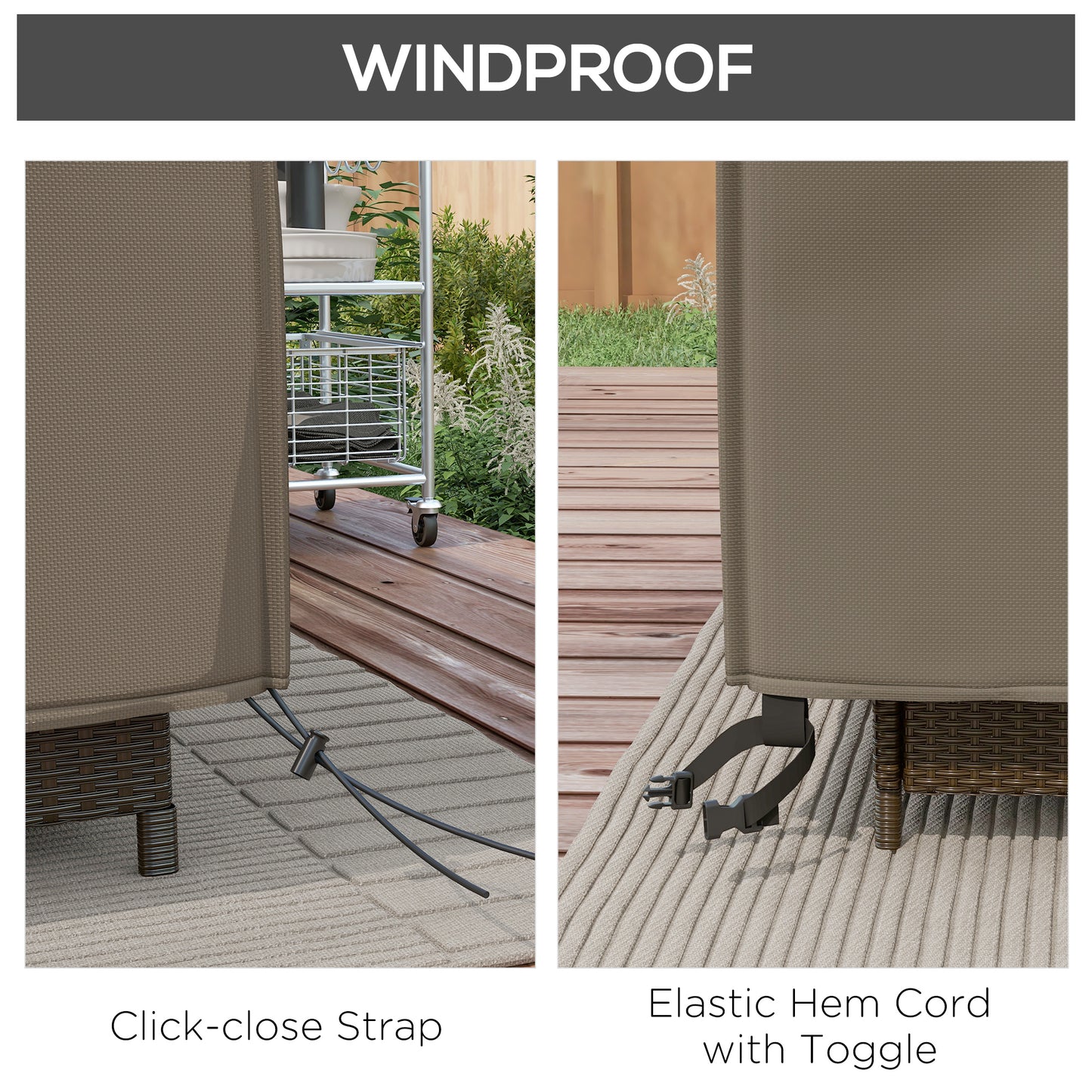 Large Square Patio Garden Furniture Set Cover 600D Oxford Waterproof