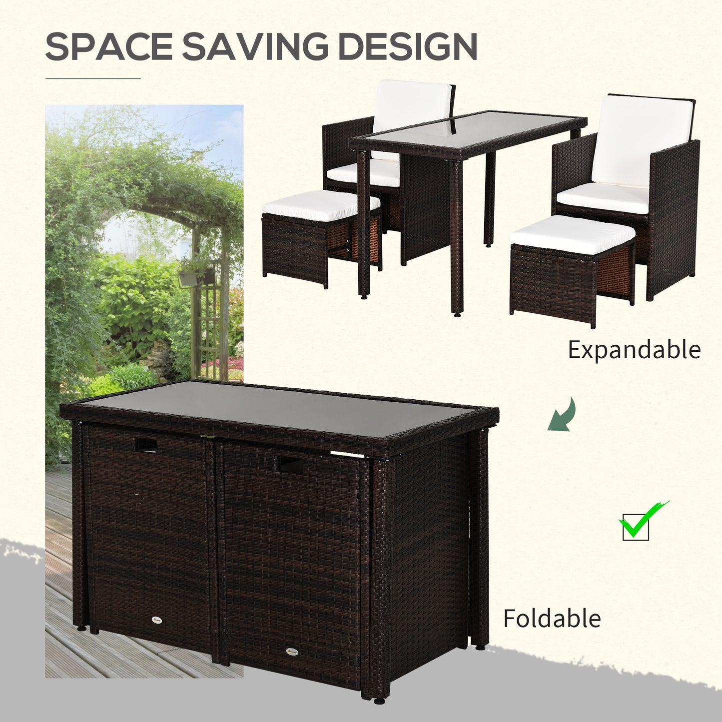 2 Seater Rattan Cube Garden Furniture Set