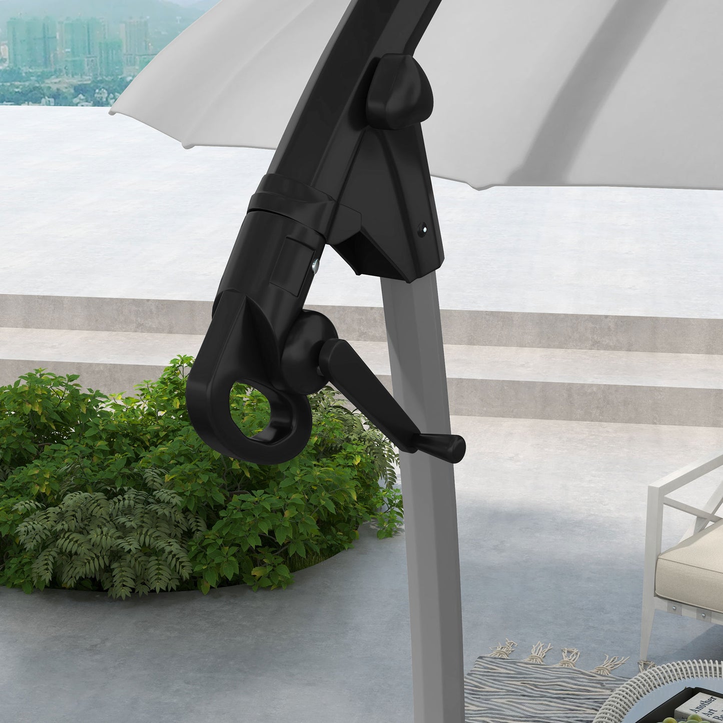 2.7m Cantilever Parasol, with Cross Base
