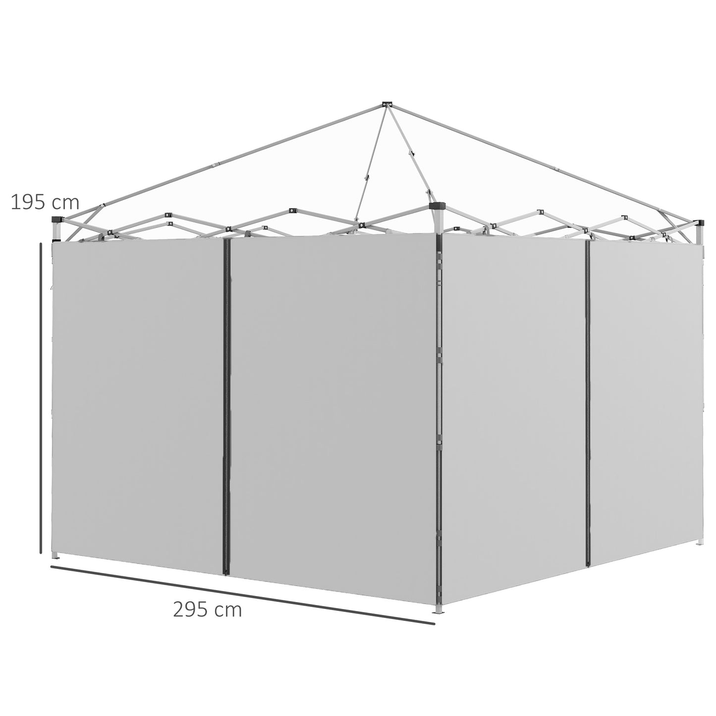 Set of Two 3 x 3(m) Replacement Zipped Gazebo Walls