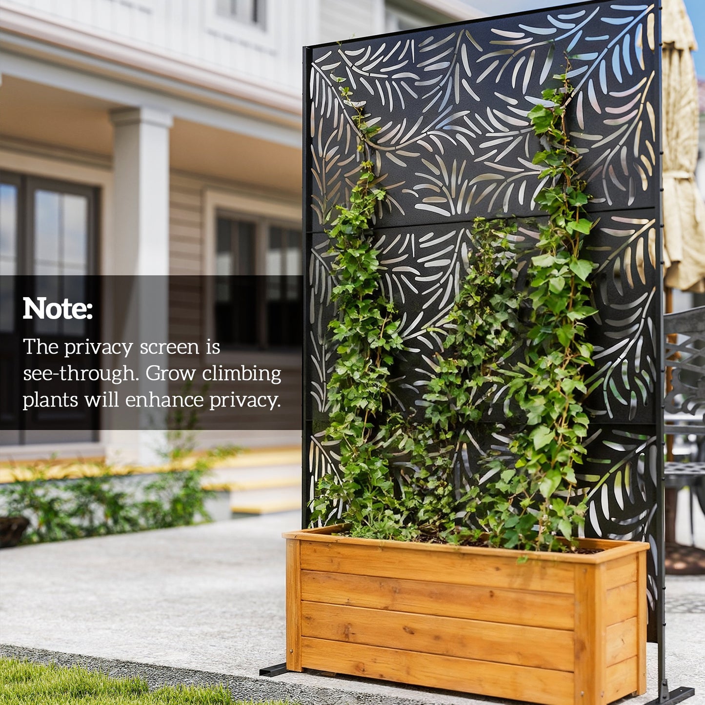 Decorative Privacy Screen with Stand