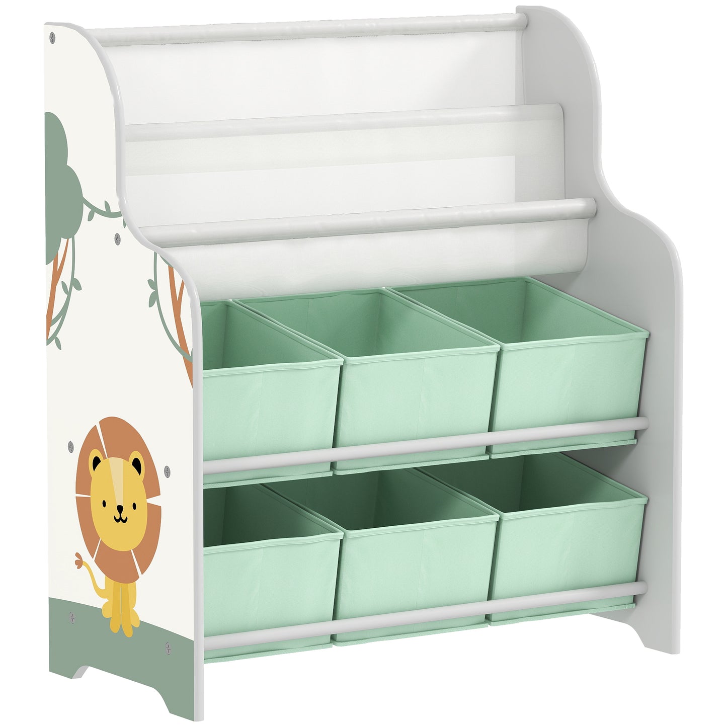 Kids Storage Unit, Toy Organiser with 6 Fabric Drawers