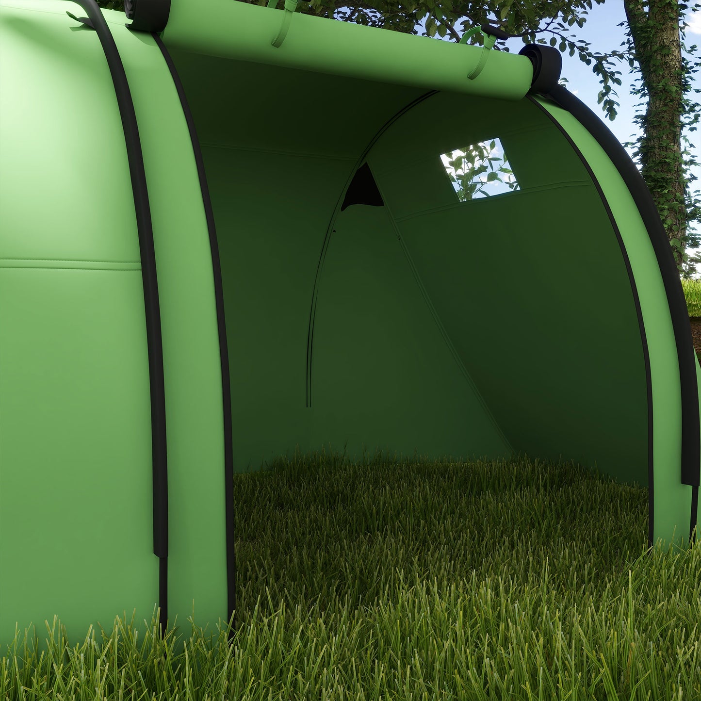 Four Man Duo Room Tunnel Tent, with Accessories