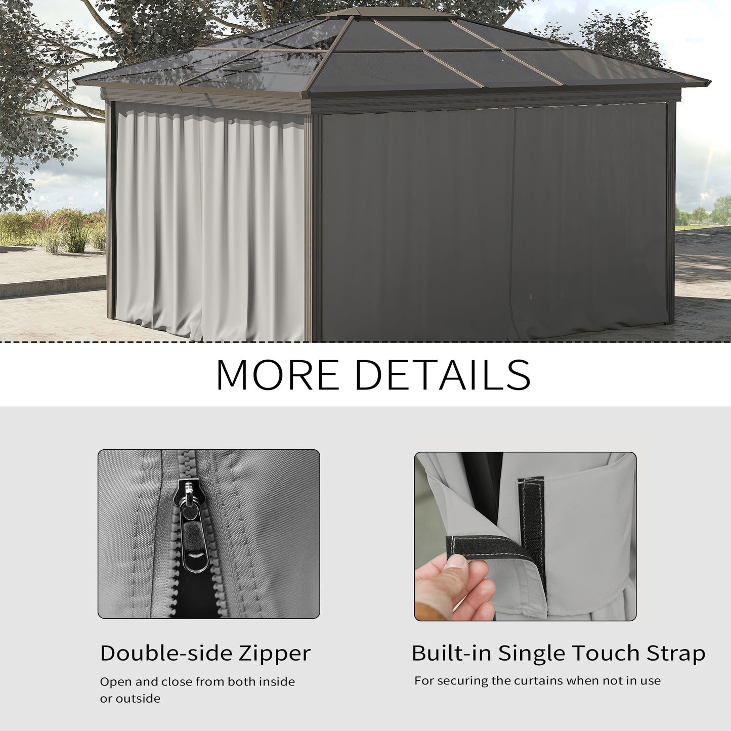 Set of Four 3 x 3m Gazebo Replacement Walls